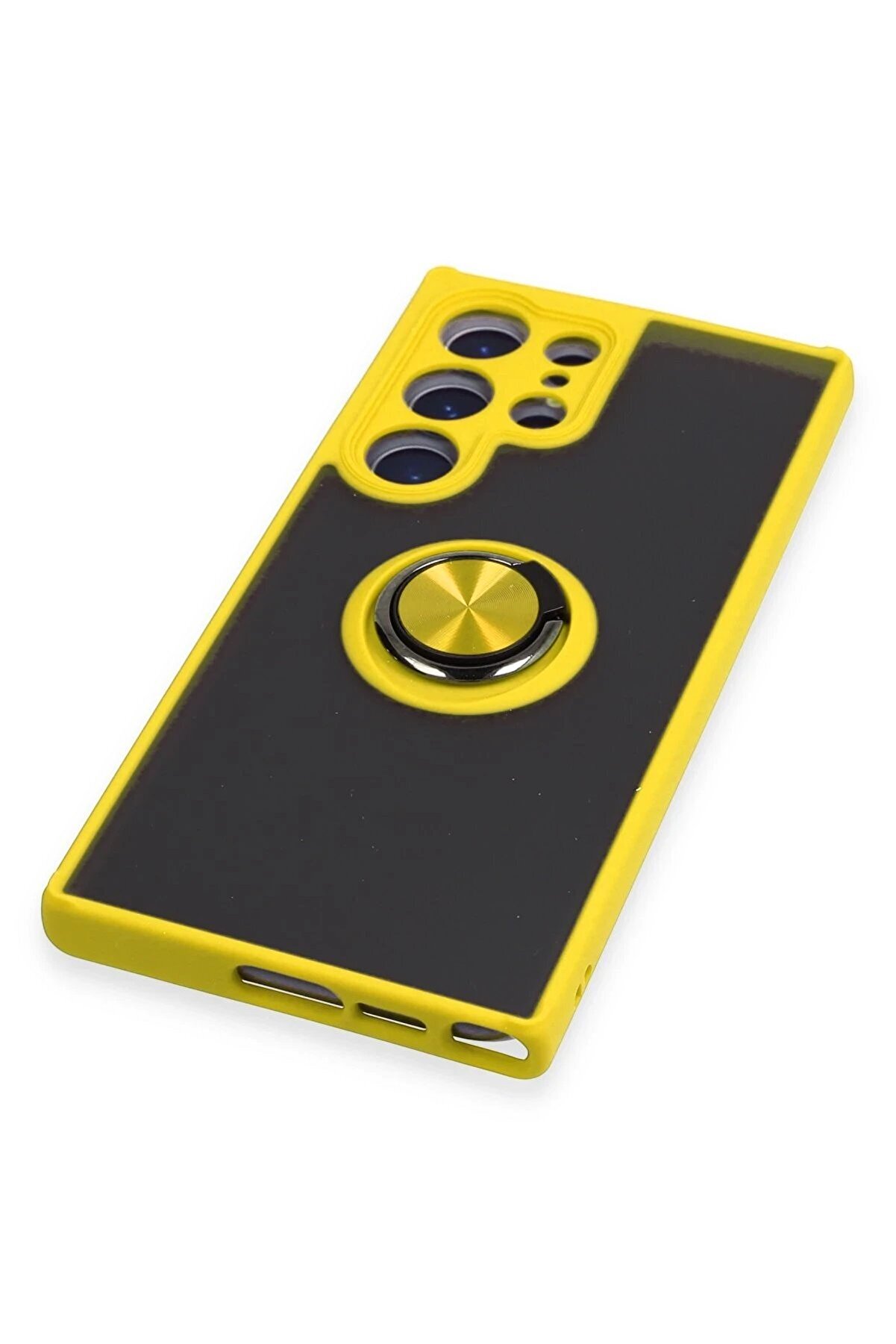 Samsung Galaxy S23 Ultra Kılıf Montreal Y&uuml;z&uuml;kl&uuml; Si̇li̇kon Kapak - Sarı - Dropx1426-2598