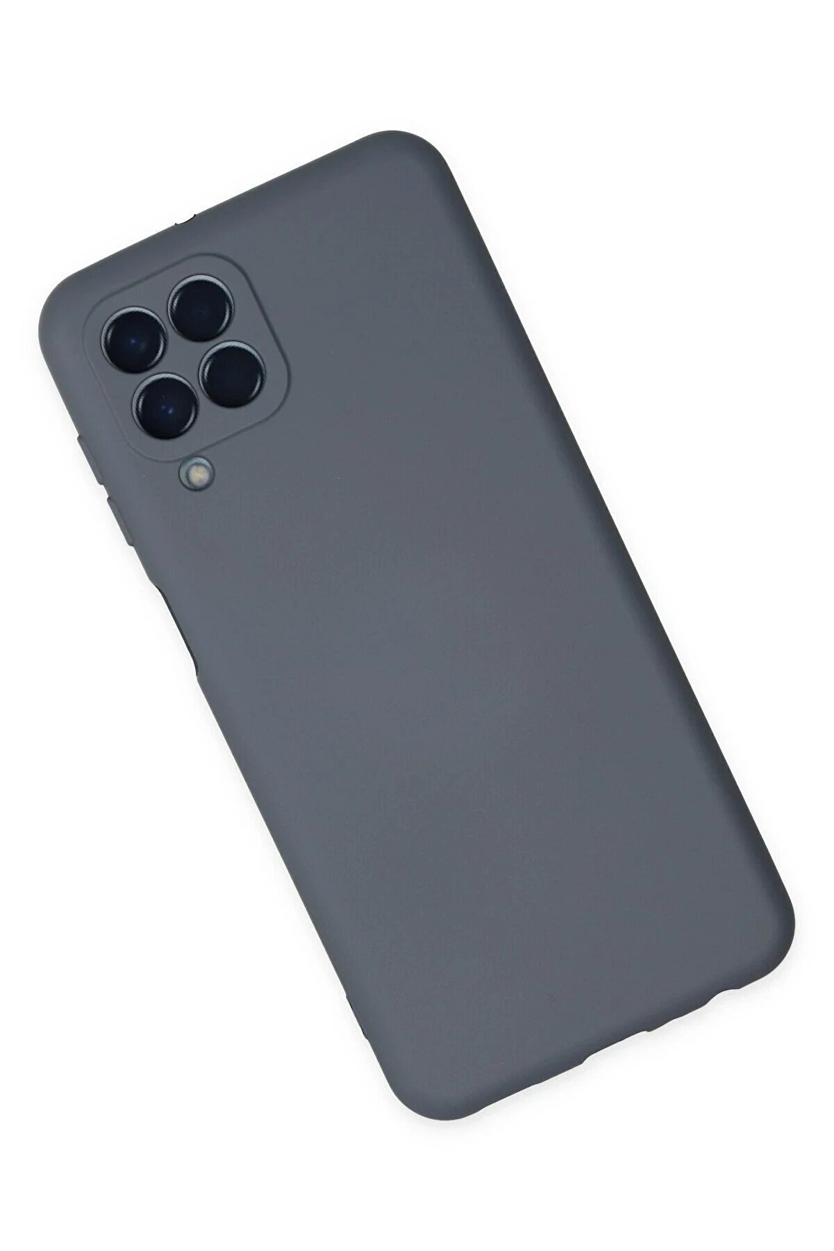 Samsung Galaxy M33 Kılıf Nano İçi̇ Kadi̇fe Si̇li̇kon - Gri̇ - Dropx4716-6322