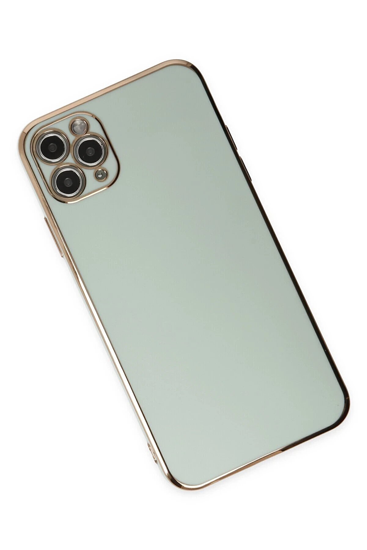 İphone 11 Pro Max Kılıf Volet Si̇li̇kon - Açık Yeşi̇l - Dropx5664-4839