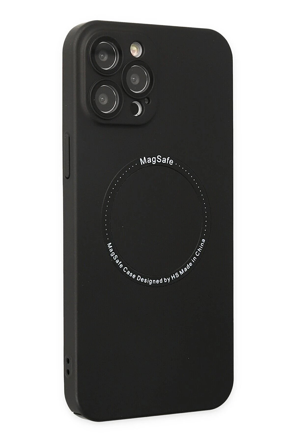 İphone 12 Pro Kılıf Jack Magneti̇csafe Lens Si̇li̇kon - Si̇yah - Dropx5088-5500