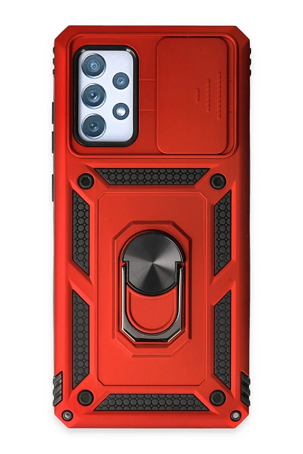 CepteToptan Samsung Galaxy A72 Kılıf Pars Lens Y&uuml;z&uuml;kl&uuml; Silikon - Kırmızı - DROPX6030-9247