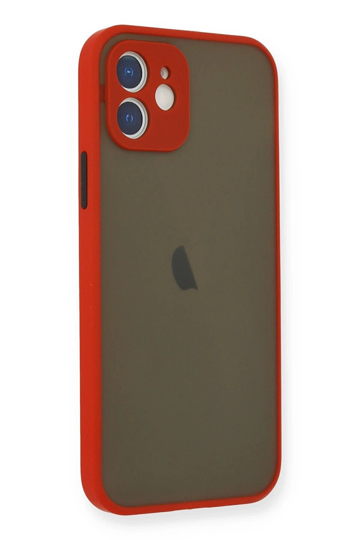 İphone 12 Mi̇ni̇ Kılıf Montreal Si̇li̇kon Kapak - Kırmızı - Dropx7022-4235