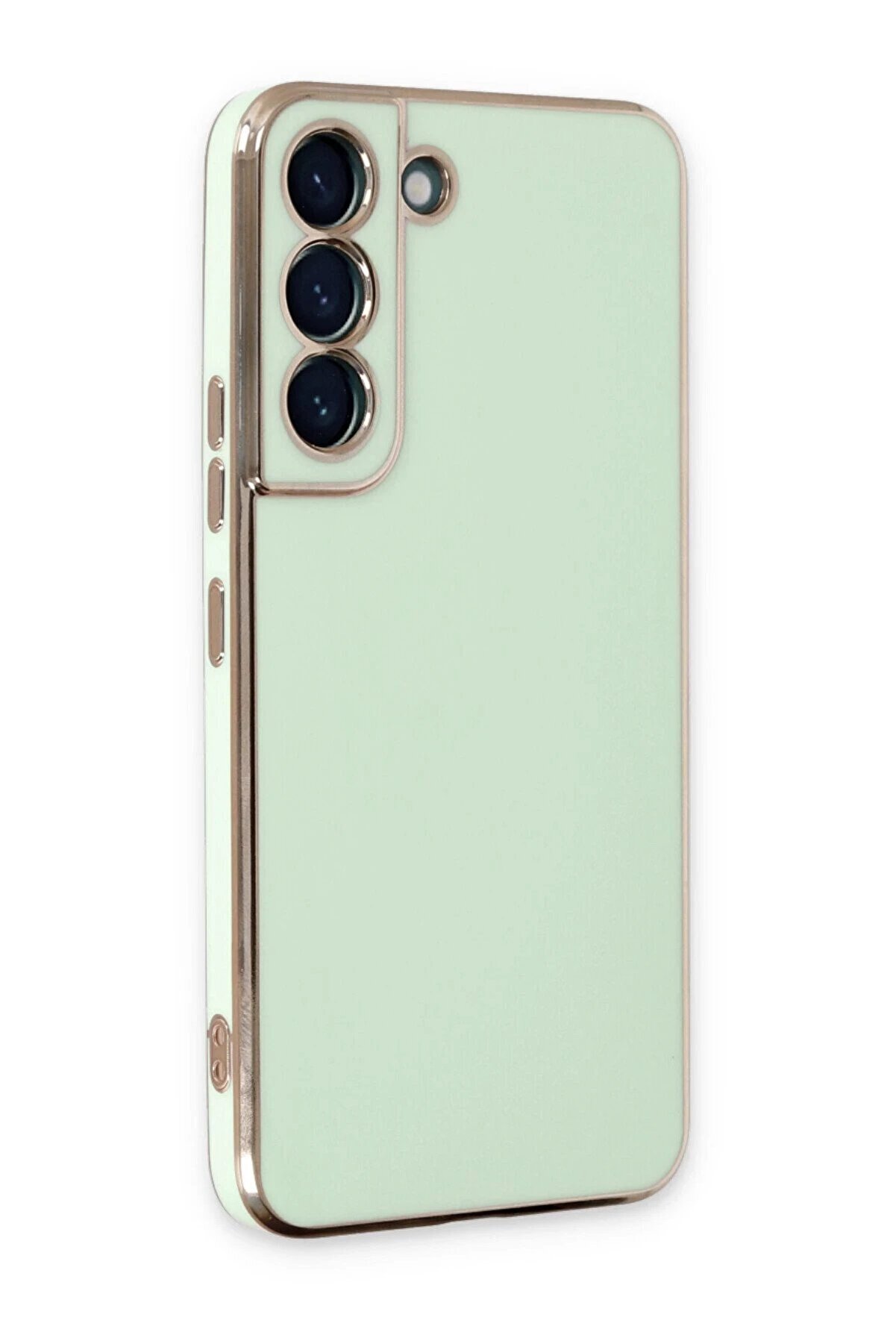 CepteToptan Samsung Galaxy S22 Plus Kılıf Volet Silikon - Açık Yeşil - DROPX6675-2301