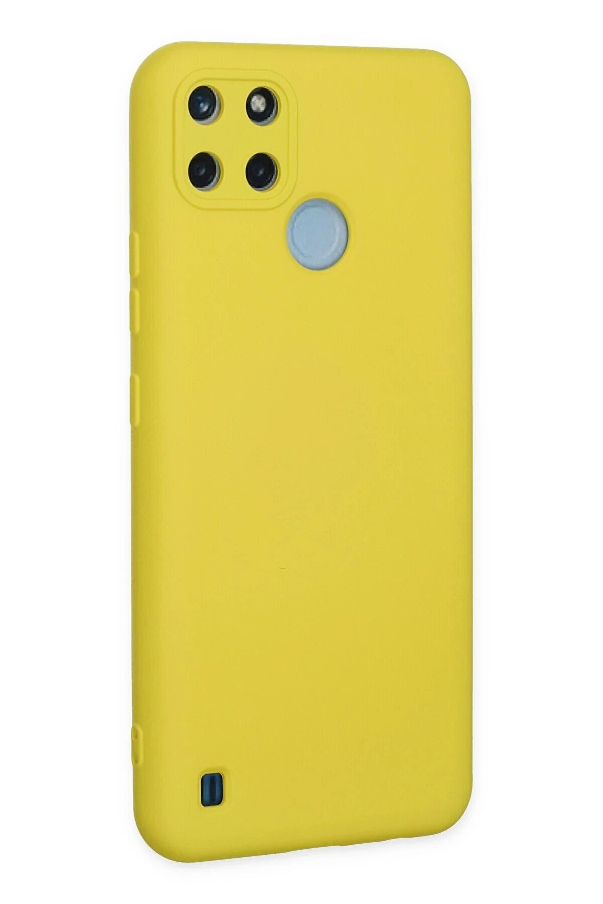 Realme C25Y Kılıf Nano İçi̇ Kadi̇fe Si̇li̇kon - Sarı - Dropx3712-8463