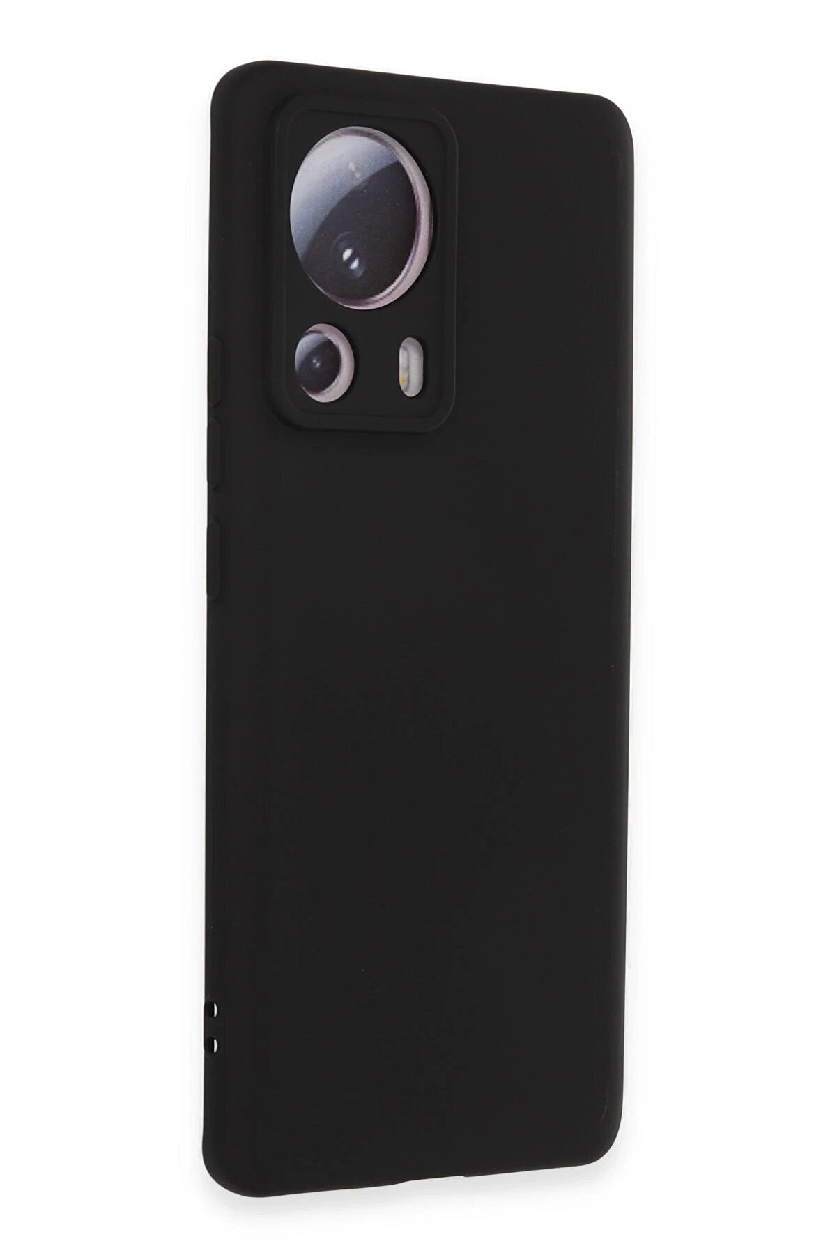 Xi̇aomi̇ Mi̇ 13 Li̇te Kılıf Nano İ&ccedil;i̇ Kadi̇fe Si̇li̇kon - Si̇yah - Dropx2221-3021