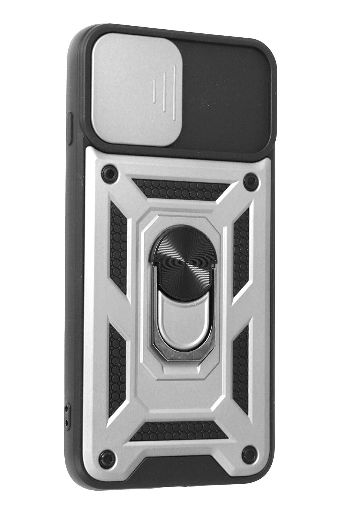 İphone 7 Plus Kılıf Pars Lens Yüzüklü Si̇li̇kon - Gümüş - Dropx4451-5179