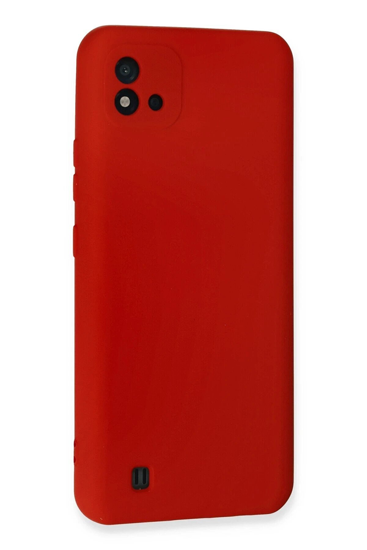 Realme C11 2021 Kılıf Nano İçi̇ Kadi̇fe Si̇li̇kon - Kırmızı - Dropx9989-2372