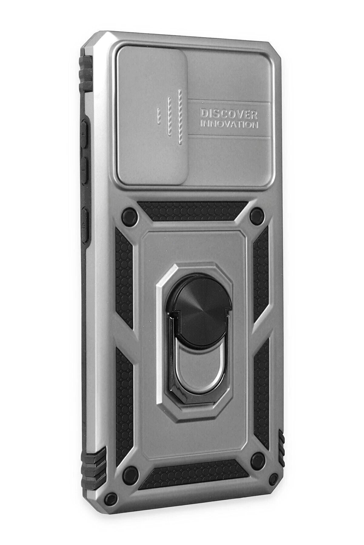 Samsung Galaxy A72 Kılıf Pars Lens Yüzüklü Si̇li̇kon - Gümüş - Dropx9765-6007