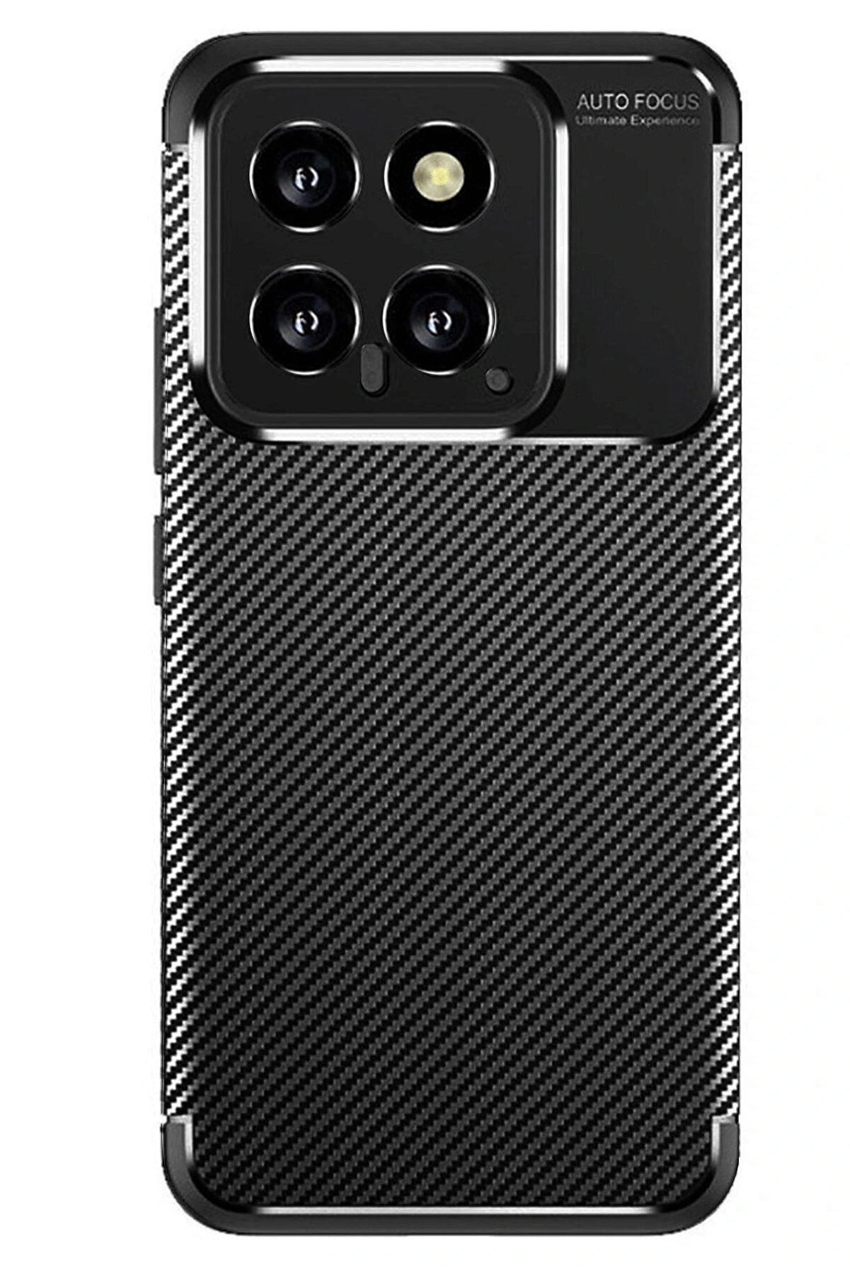 CepteToptan Xiaomi Mi 14T Kılıf Auto Focus Karbon Kapak - Siyah - DROPX5984-7212