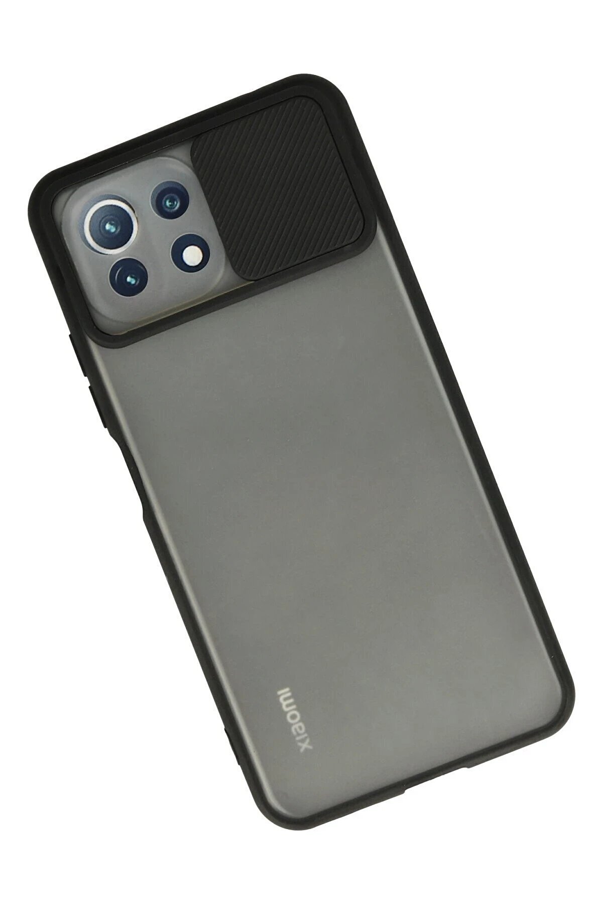 Xi̇aomi̇ Mi̇ 11 Li̇te Kılıf Palm Buzlu Kamera Sürgülü Si̇li̇kon - Si̇yah - Dropx8087-9529