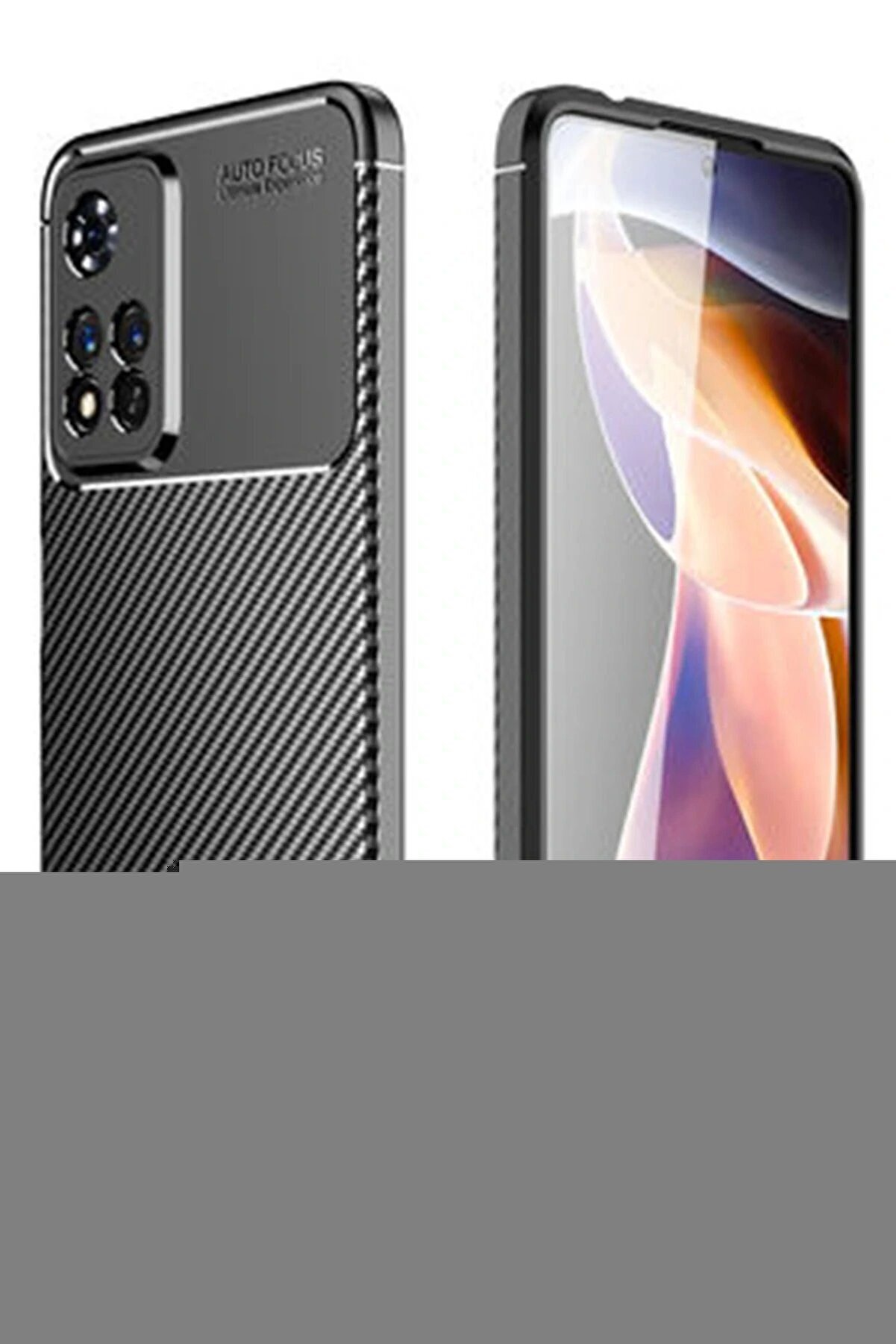 CepteToptan Xiaomi Redmi Note 11 Pro Plus 5G Kılıf Auto Focus Karbon Kapak - Siyah - DROPX9192-9428