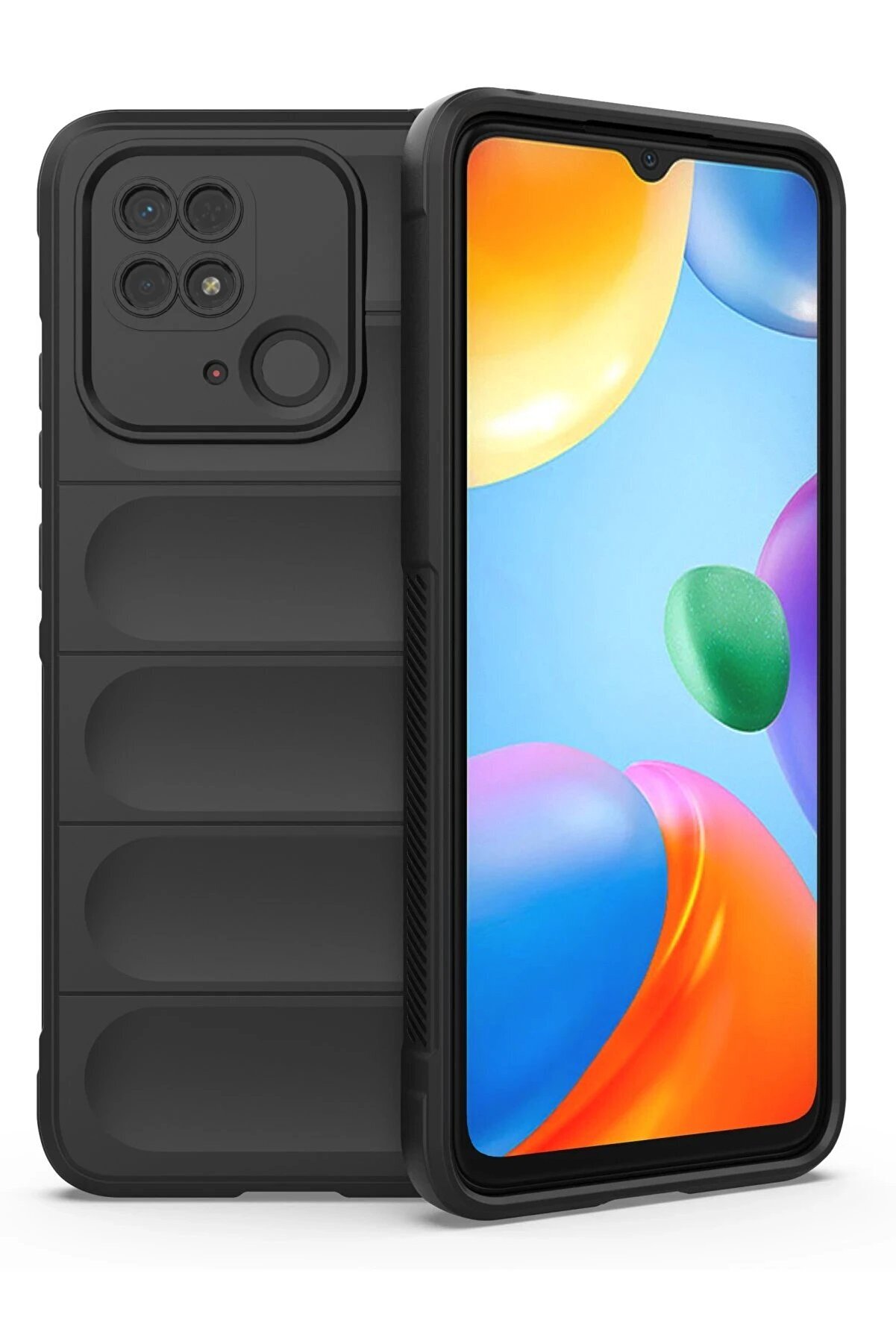 CepteToptan Xiaomi Redmi 10C Kılıf Optimum Silikon - Siyah - DROPX7017-9769