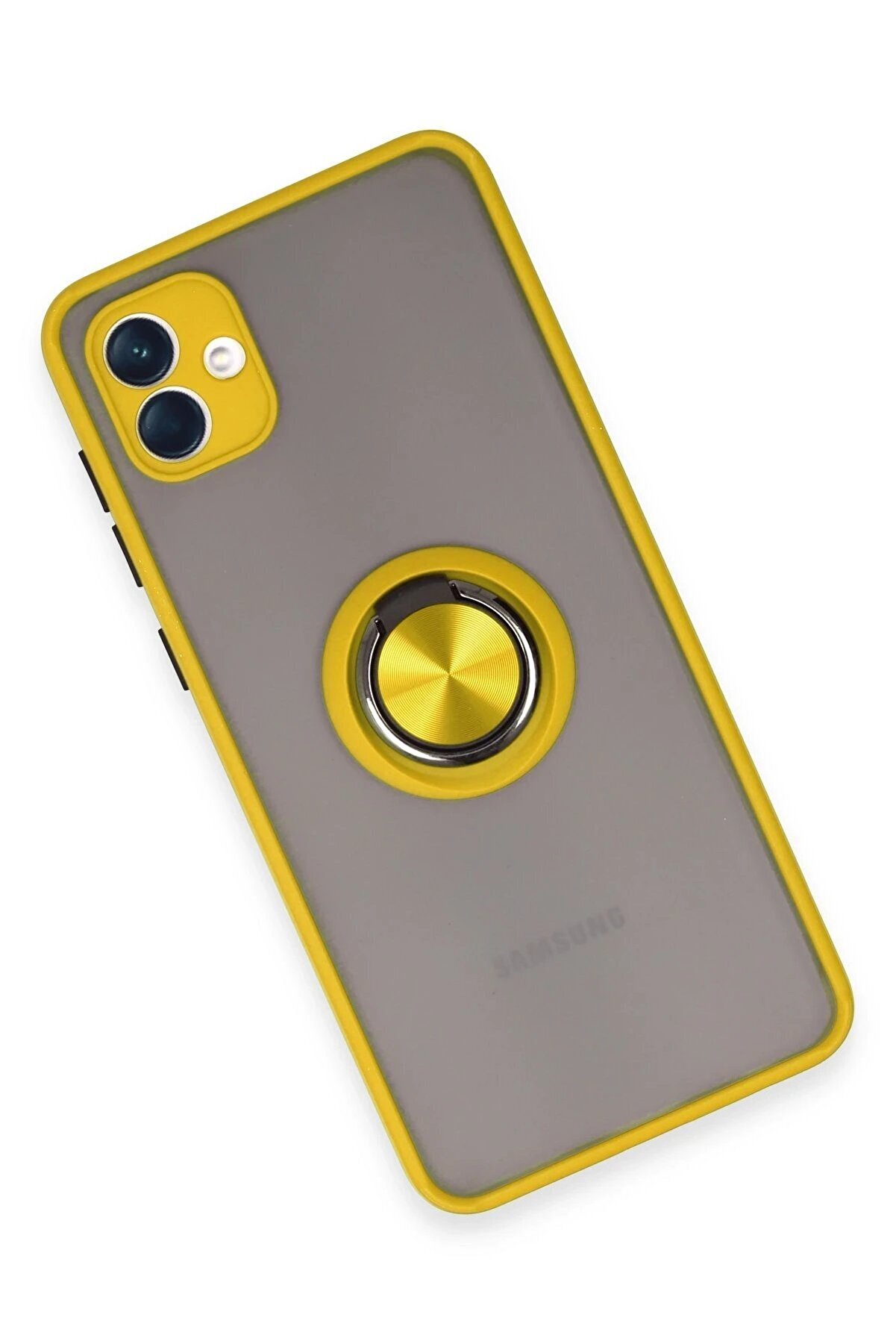 Samsung Galaxy A04 Kılıf Montreal Y&uuml;z&uuml;kl&uuml; Si̇li̇kon Kapak - Sarı - Dropx9620-6034