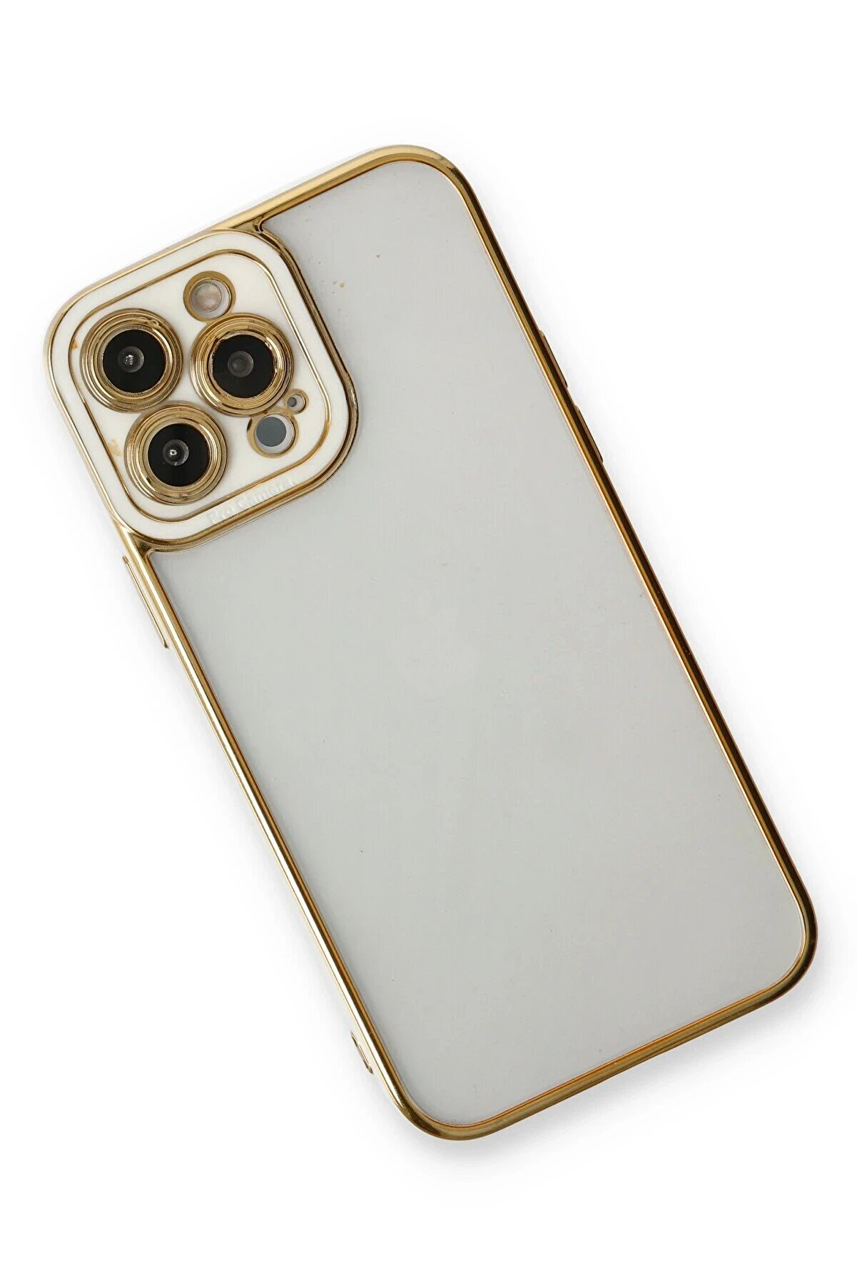 İphone 13 Pro Max Kılıf Li̇va Lens Si̇li̇kon - Beyaz - Dropx7822-8119