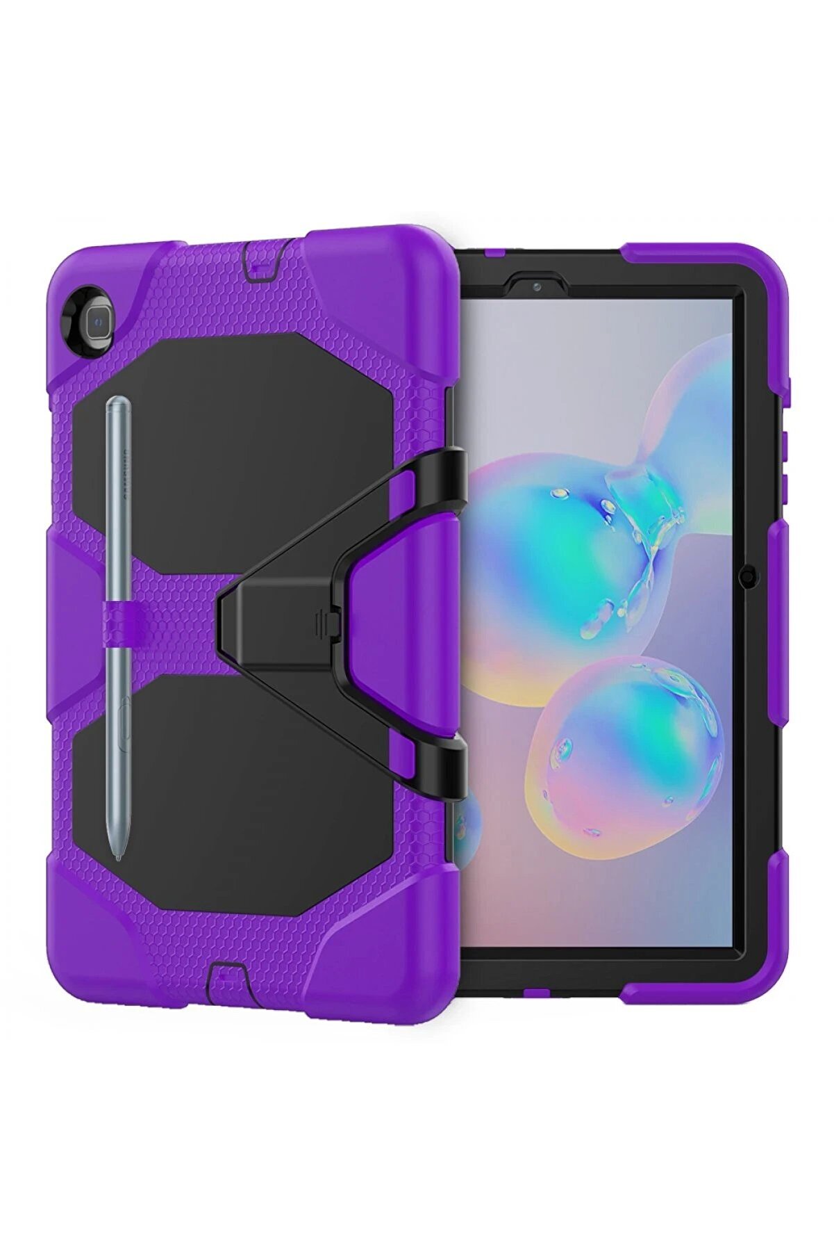 CepteToptan Samsung Galaxy Tab A7 10.4 Kılıf Griffin Tablet Kapak - Mor - DROPX2462-1775
