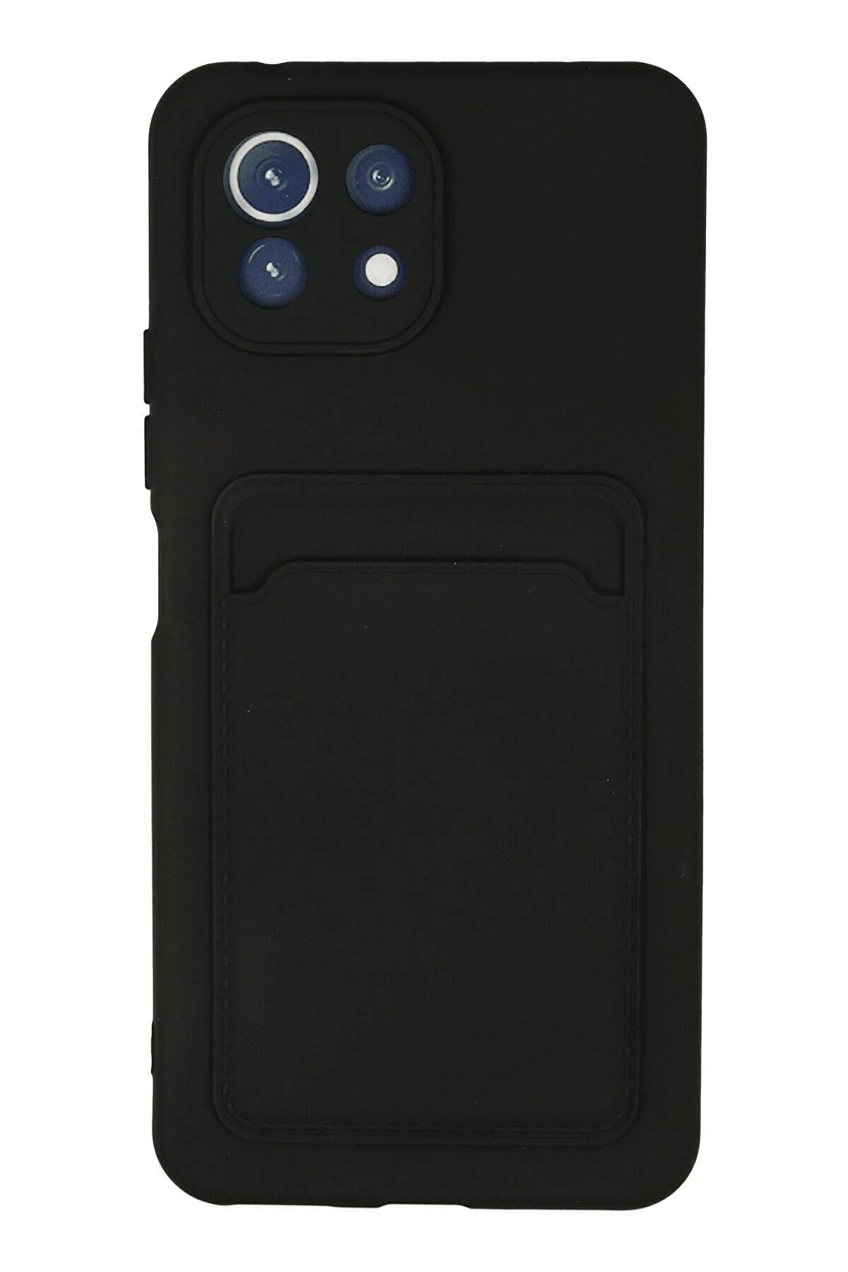 CepteToptan Xiaomi Mİ 11 Lite Kılıf Kelvin Kartvizitli Silikon - Siyah - DROPX7976-8096