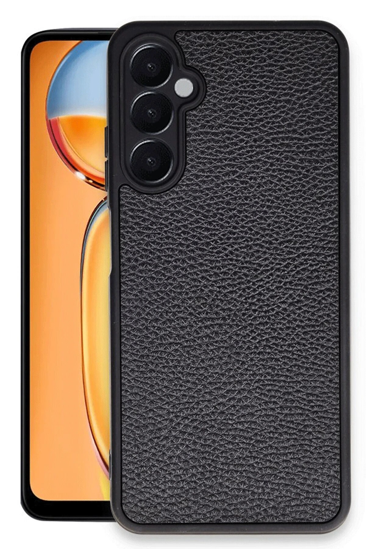 CepteToptan Samsung Galaxy A36 Kılıf Aras Deri Kapak - Siyah - DROPX5450-1305