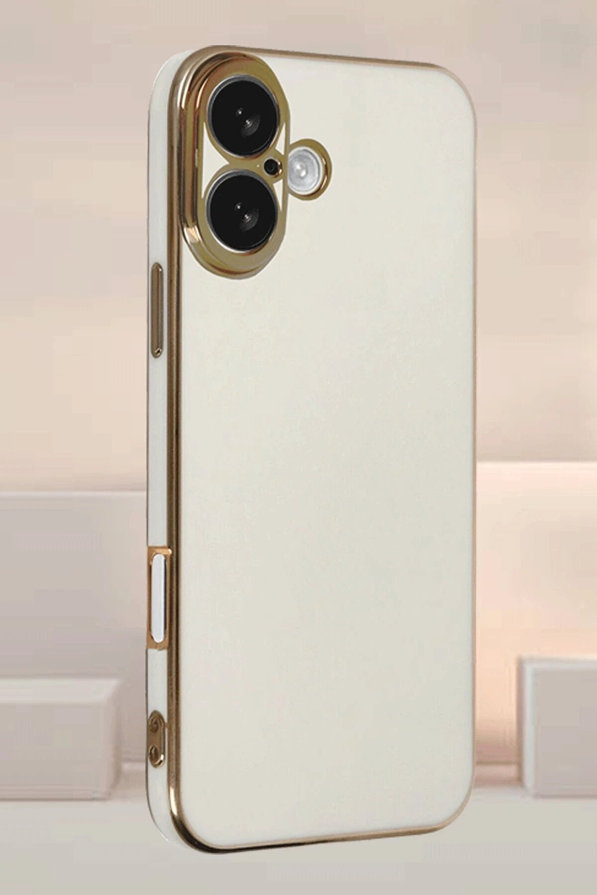 İphone 16 Kılıf Volet Si̇li̇kon - Beyaz - Dropx7335-5756