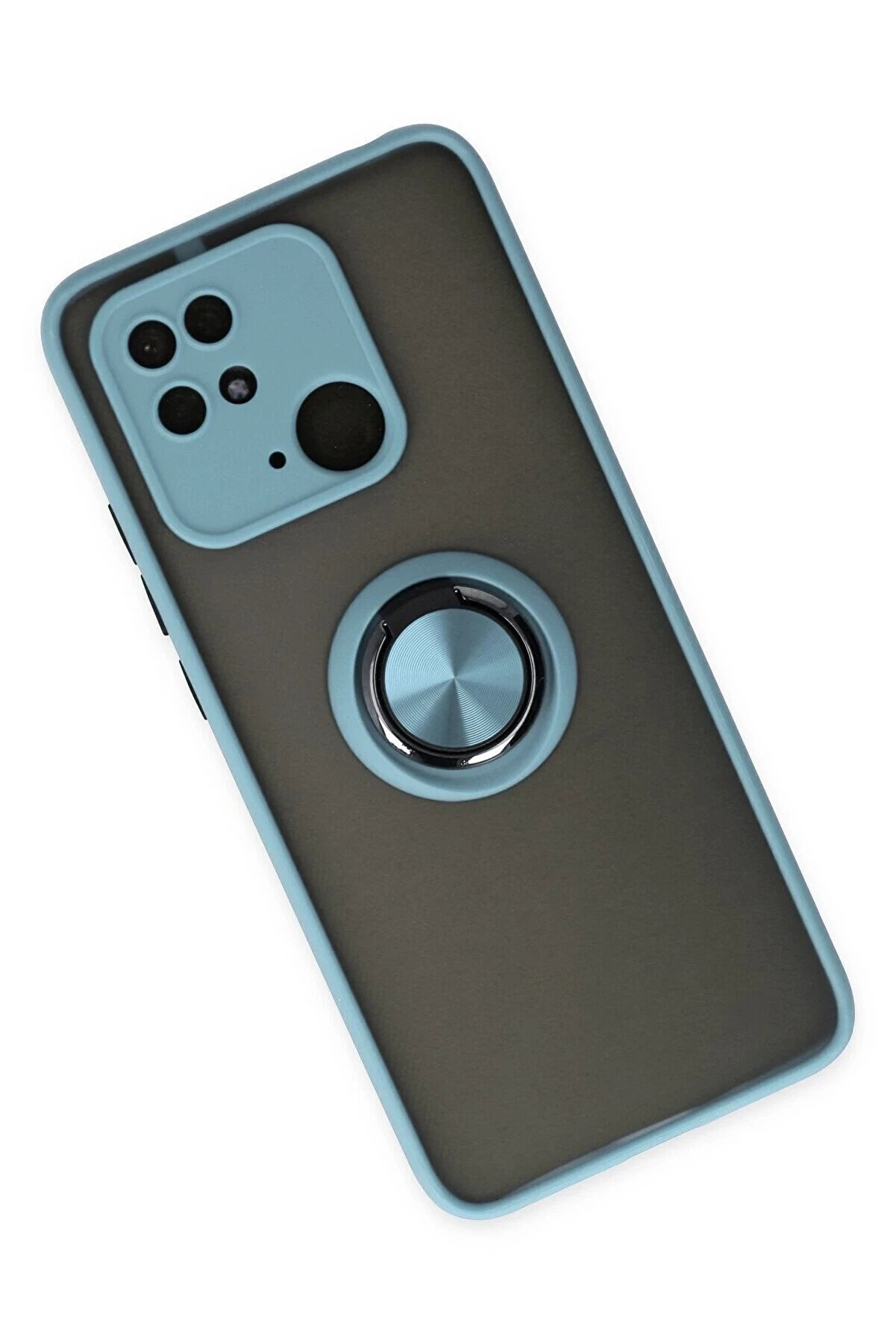 Xi̇aomi̇ Redmi̇ 10C Kılıf Montreal Yüzüklü Si̇li̇kon Kapak - Buz Mavi̇ - Dropx3779-3013