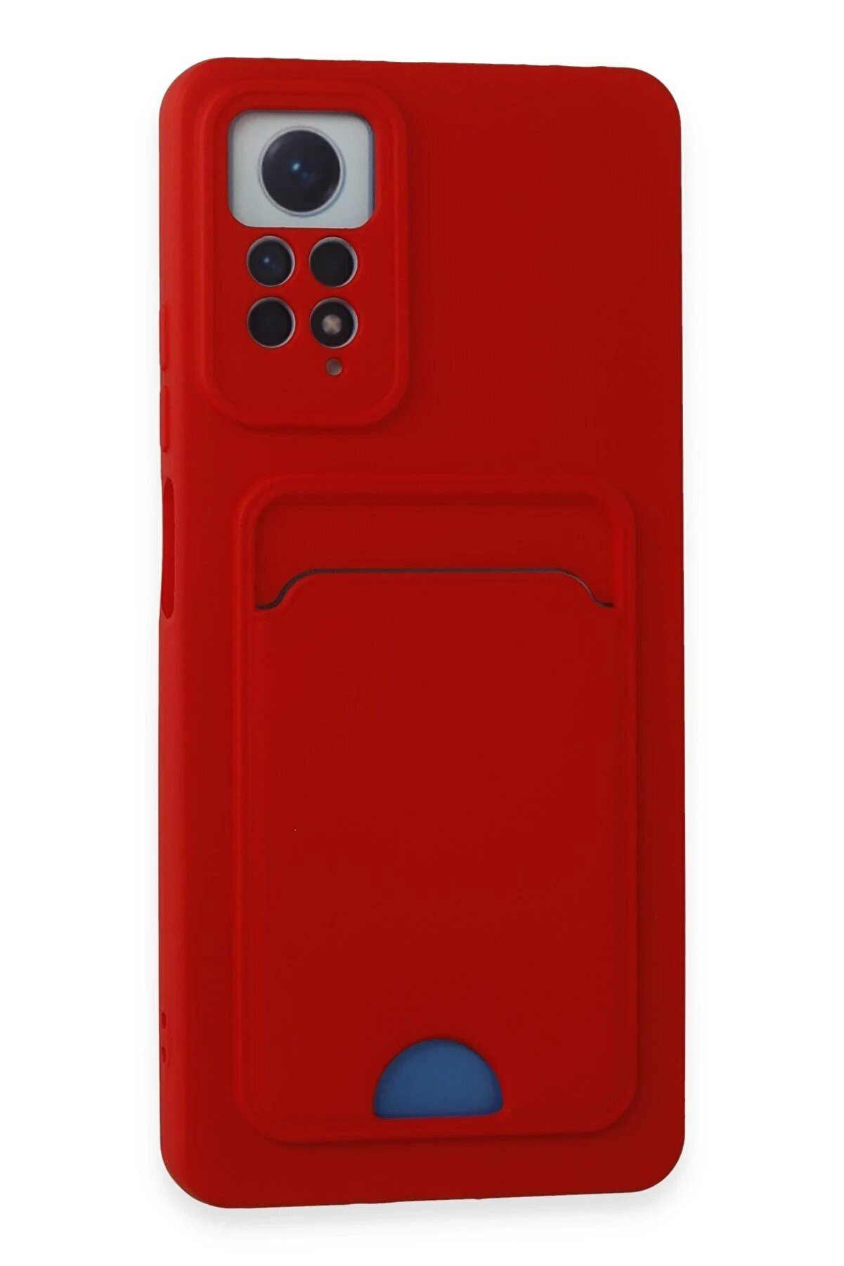 CepteToptan Xiaomi Redmi Note 11 Pro Kılıf Kelvin Kartvizitli Silikon - Kırmızı - DROPX9342-7317