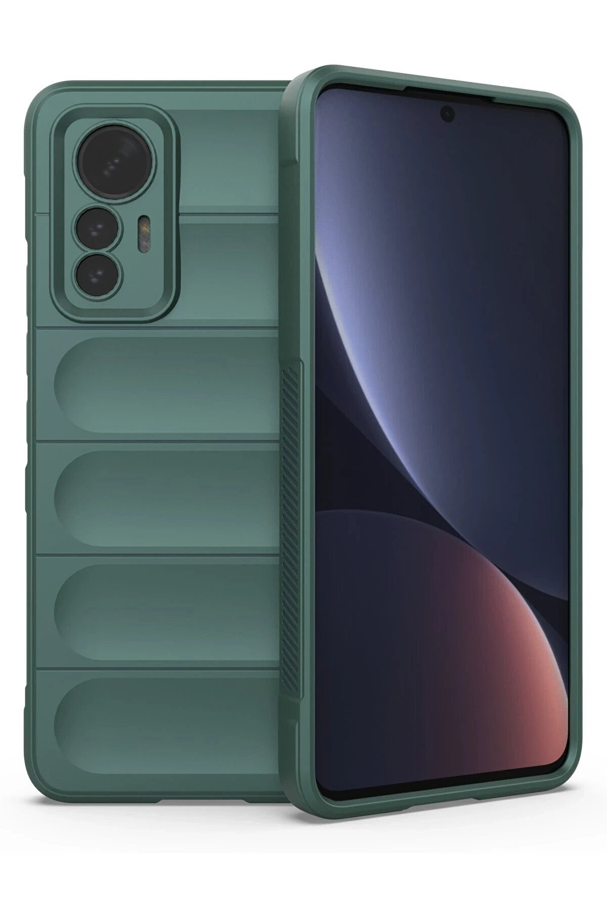 CepteToptan Xiaomi Mi 12 Lite Kılıf Optimum Silikon - Koyu Yeşil - DROPX6531-2468