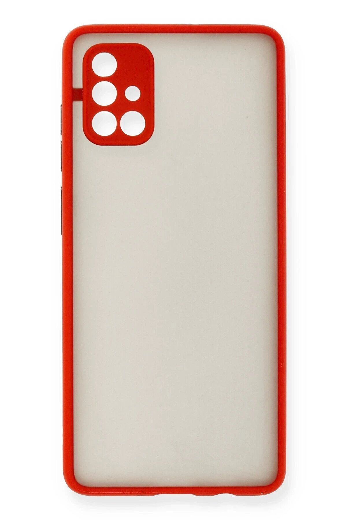 Samsung Galaxy A71 Kılıf Montreal Si̇li̇kon Kapak - Kırmızı - Dropx9907-5935