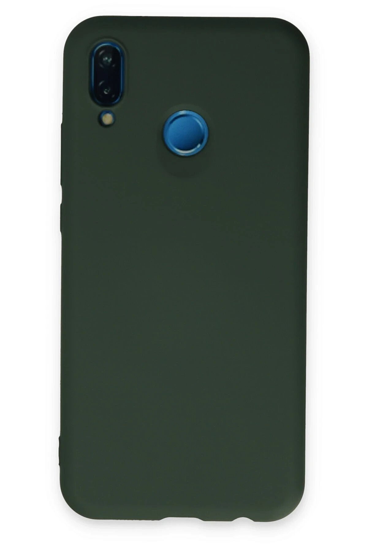 CepteToptan Huawei P20 Lite Kılıf Nano içi Kadife Silikon - Koyu Yeşil - DROPX9767-2646