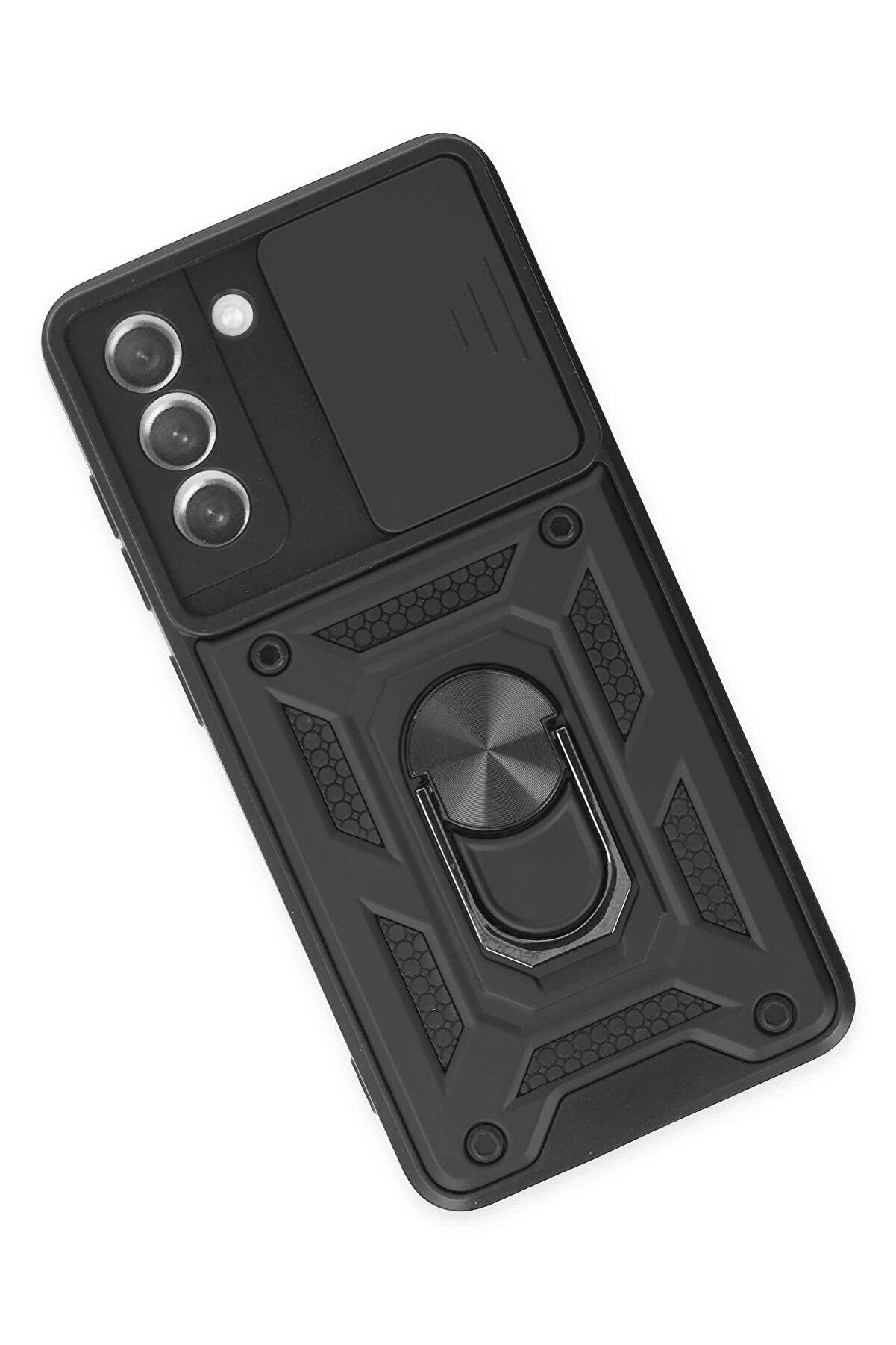 Samsung Galaxy S21 Fe Kılıf Pars Lens Yüzüklü Si̇li̇kon - Si̇yah - Dropx9315-3644
