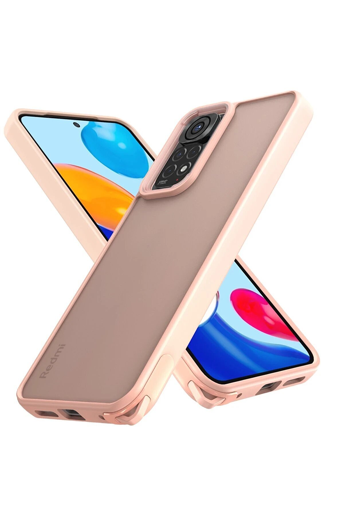 CepteToptan Xiaomi Redmi Note 11 Kılıf Elegant Kapak - Pudra - DROPX8527-4206