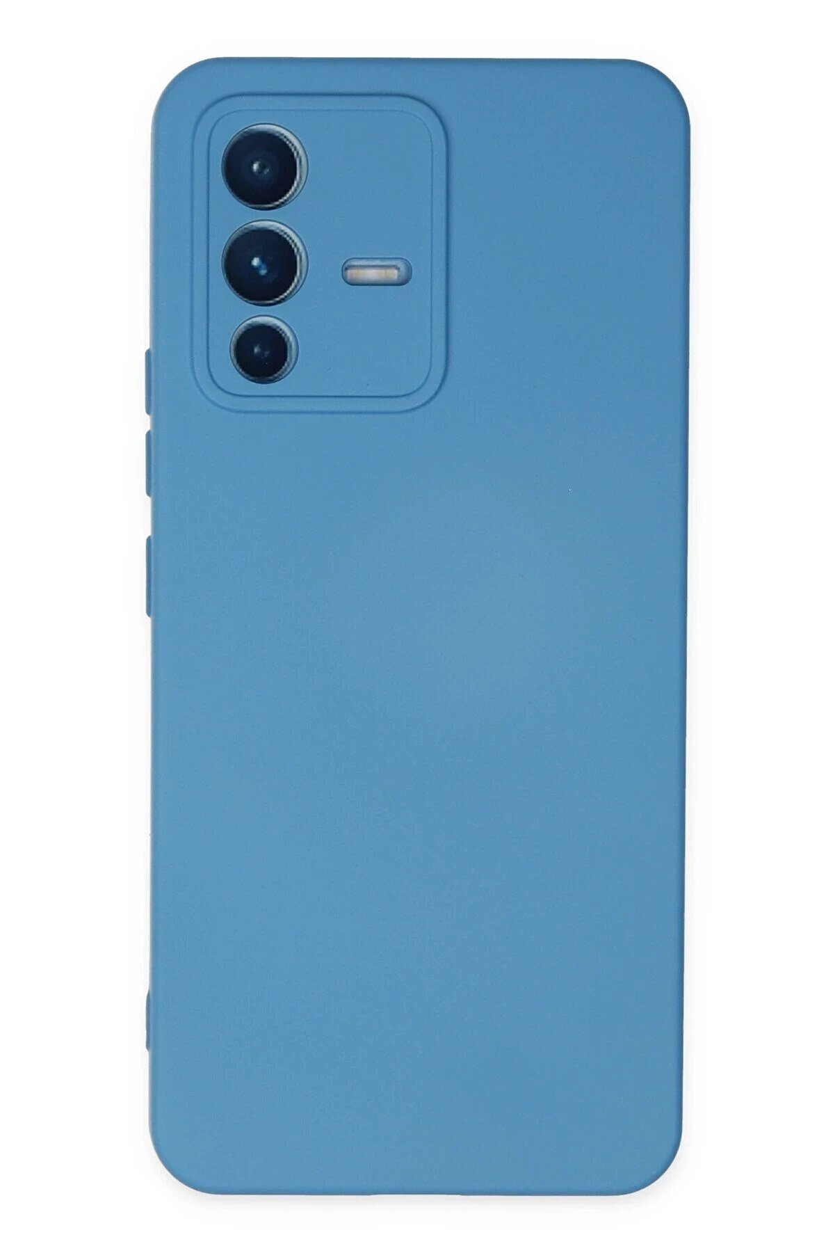CepteToptan Vivo V23 5G Kılıf Nano i&ccedil;i Kadife Silikon - Mavi - DROPX7119-8299