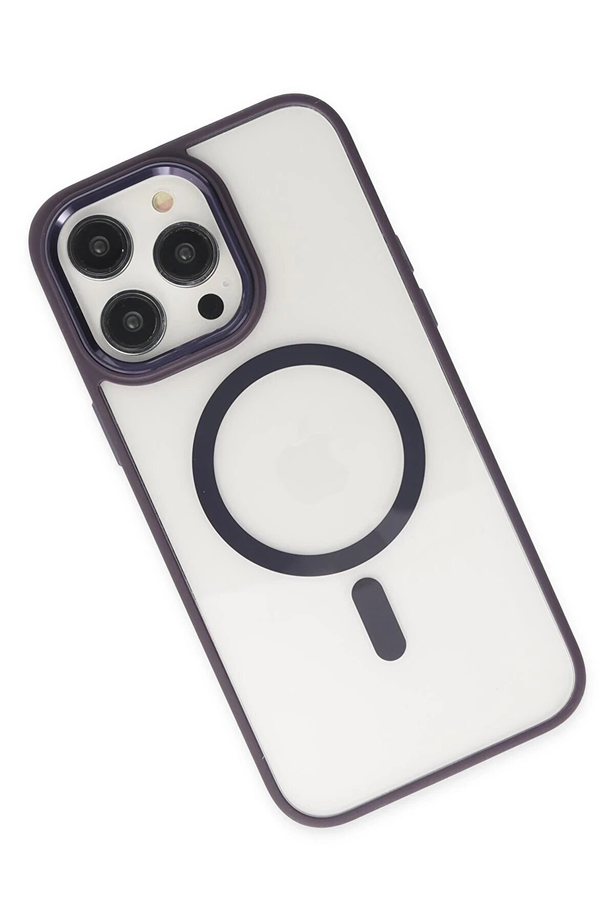 İphone 13 Pro Kılıf Room Magneti̇csafe Si̇li̇kon - Deri̇n Mor - Dropx8876-7002