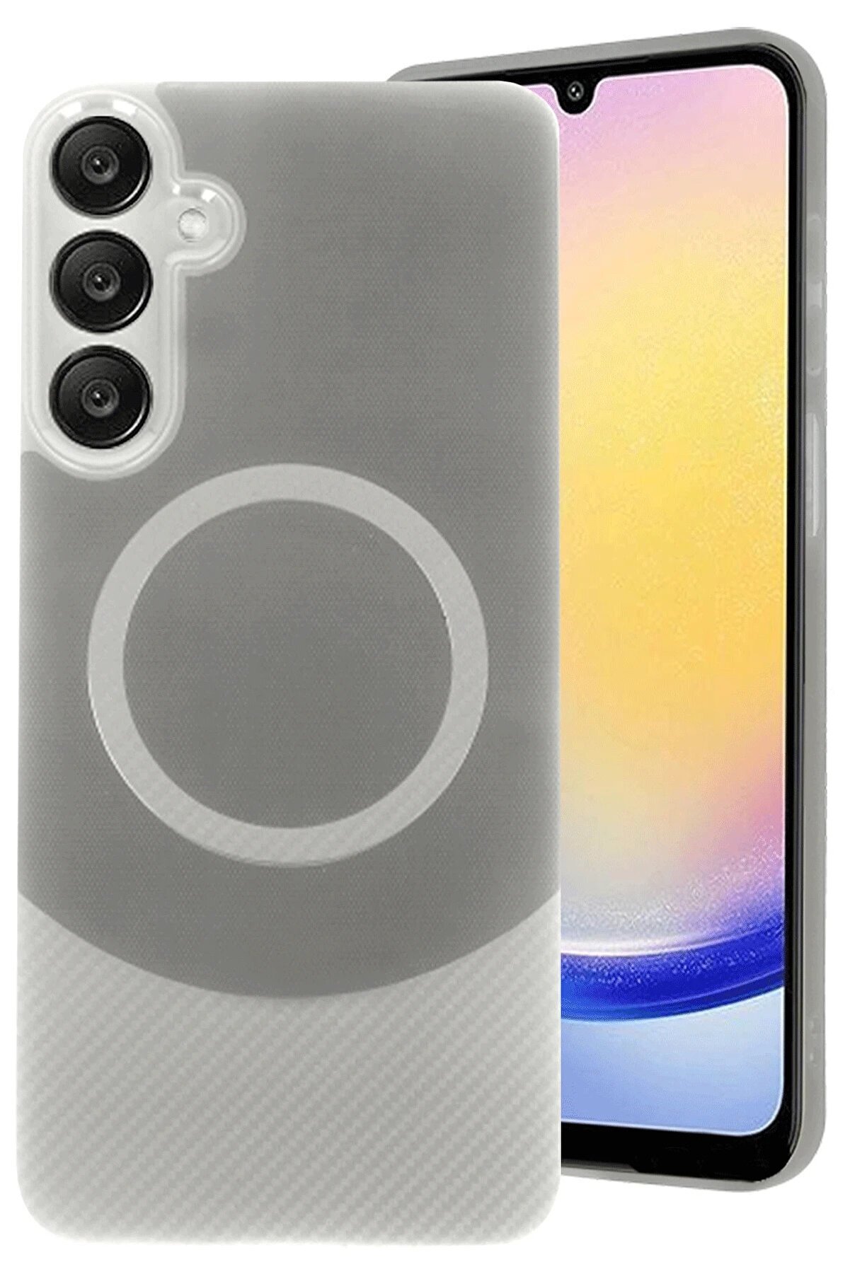 CepteToptan Samsung A26 Kılıf Maya Karbon Kapak - Gri - DROPX4480-3058