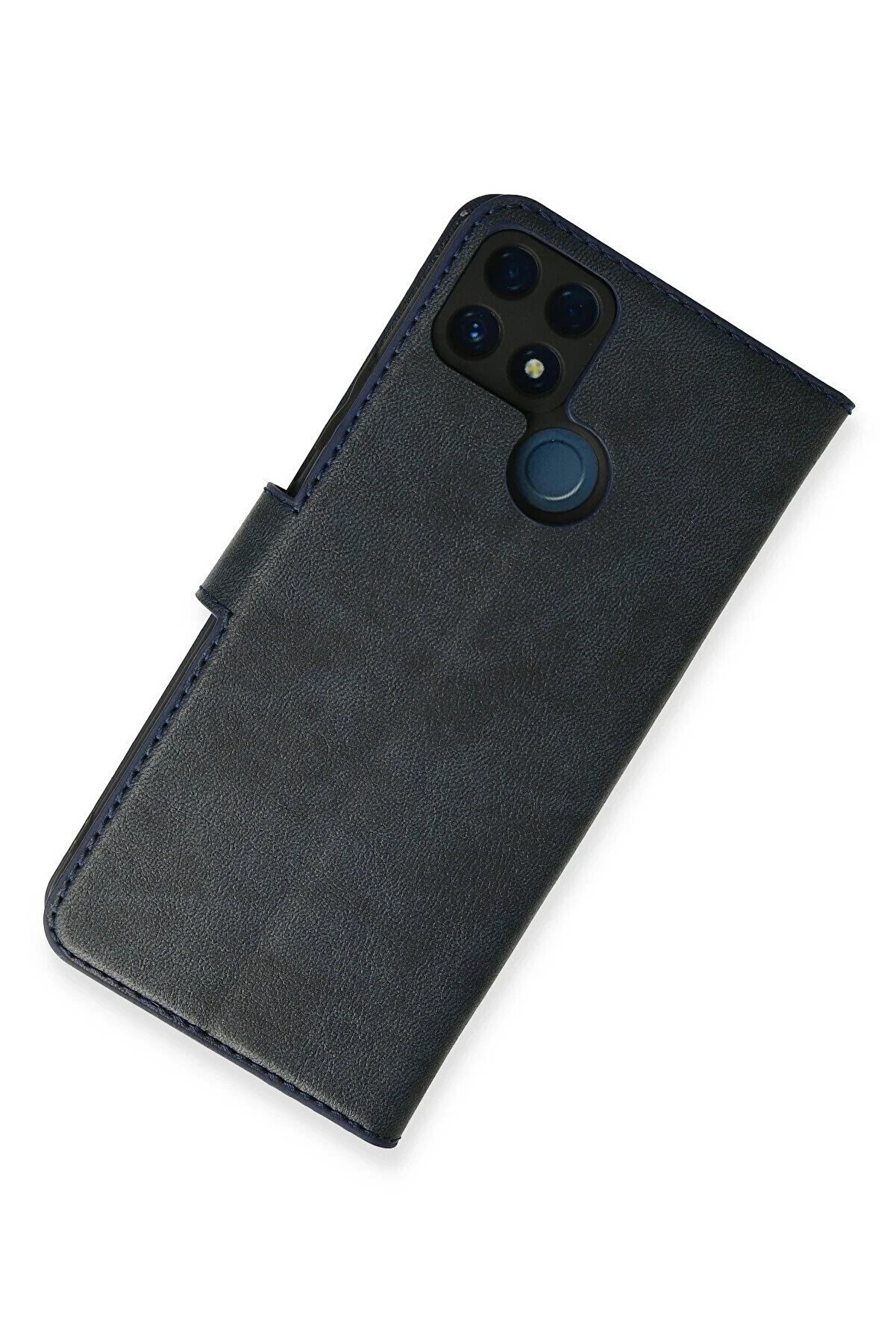 Realme C25 Kılıf Trend S Plus Kapaklı Kılıf - Laci̇vert - Dropx5564-3856