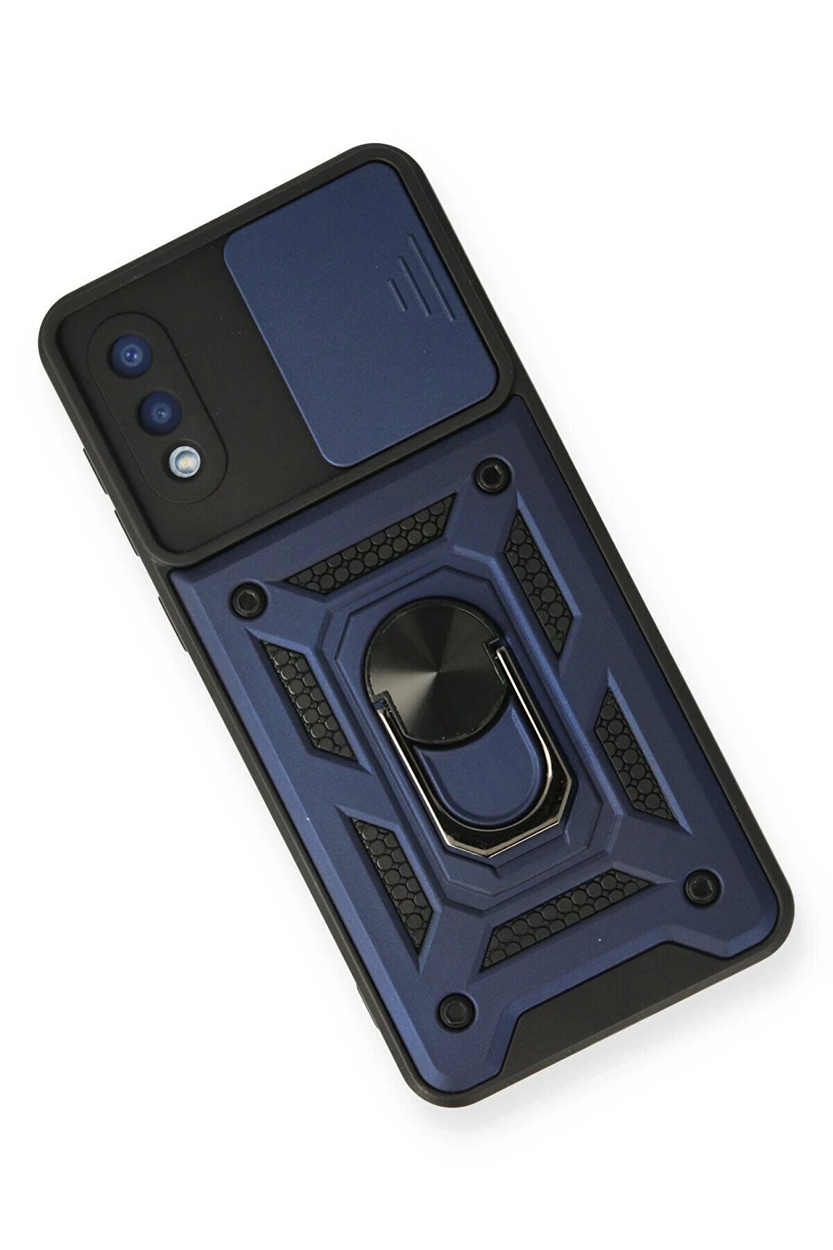 Samsung Galaxy A02 Kılıf Pars Lens Y&uuml;z&uuml;kl&uuml; Si̇li̇kon - Laci̇vert - Dropx2051-9678