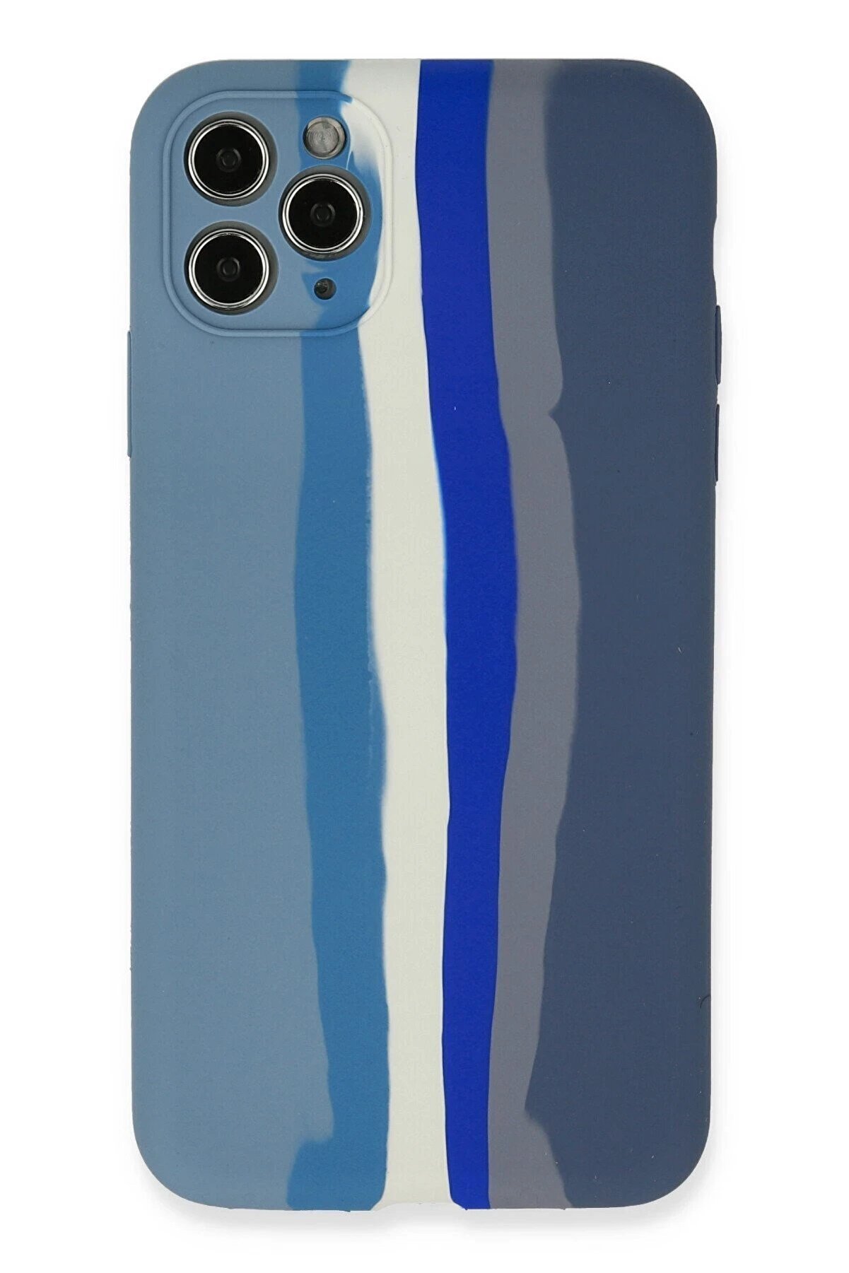 CepteToptan iPhone 11 Pro Kılıf Ebruli Lansman Silikon - Mavi-Gri - DROPX2235-3349