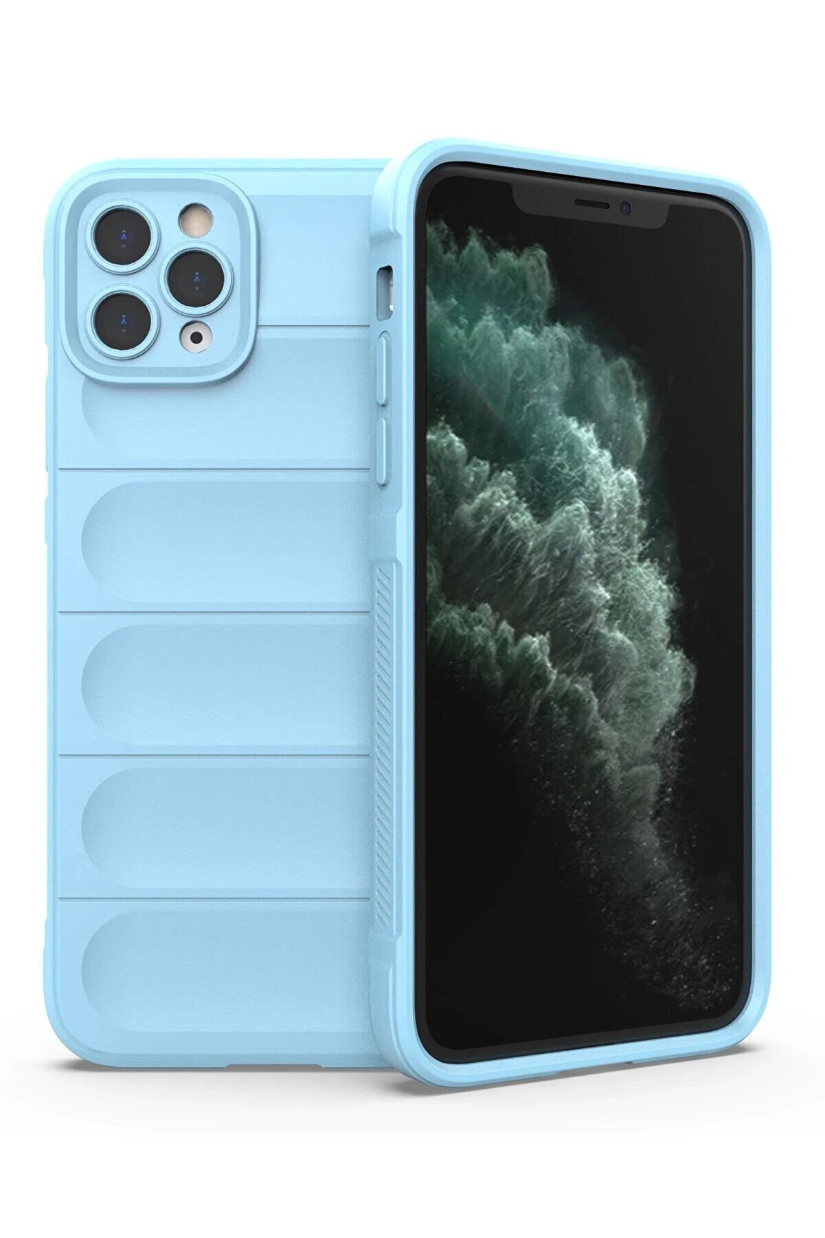 CepteToptan iPhone 11 Pro Max Kılıf Optimum Silikon - Sky Blue - DROPX8290-2596