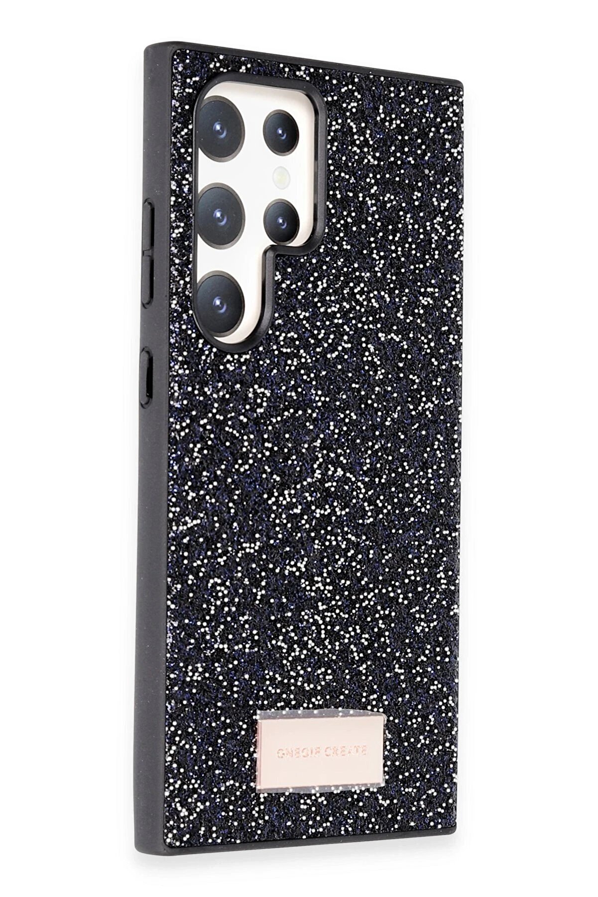 Samsung Galaxy S24 Ultra Bri̇ght Si̇mli̇ Kapak - Si̇yah - Dropx9223-1917