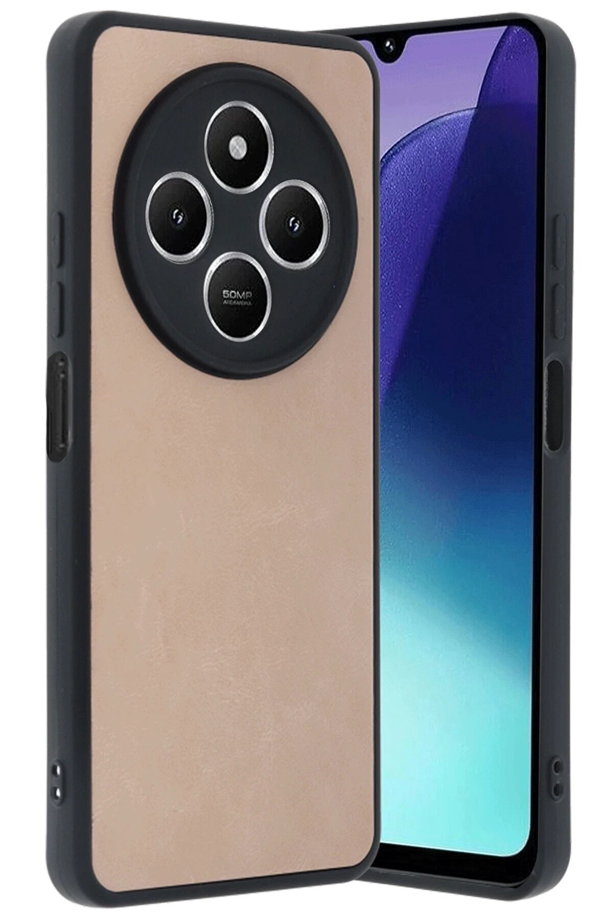 CepteToptan Xiaomi Redmi 14C Kılıf Aras Deri Kapak - Pudra - DROPX9950-2698