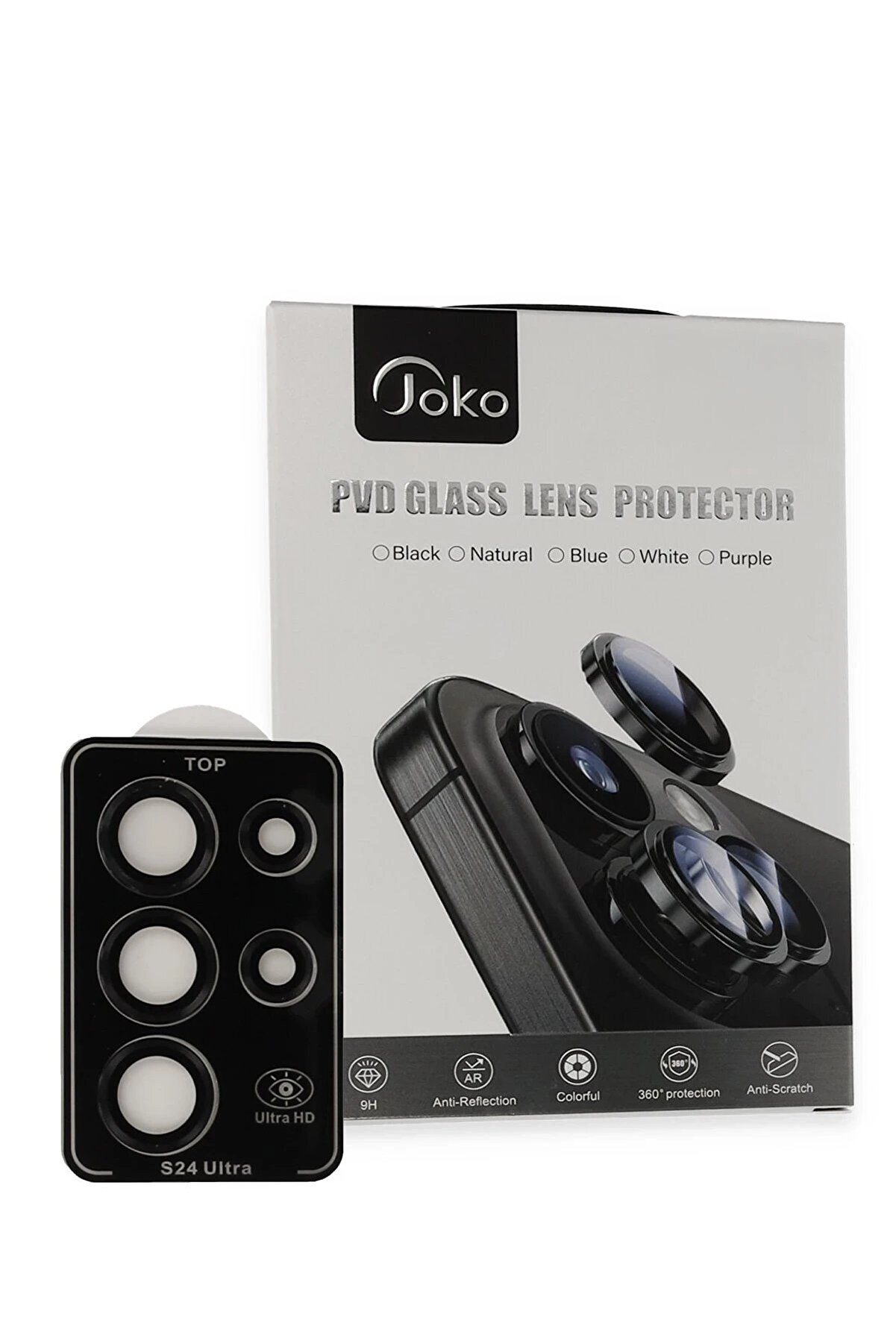 CepteToptan Samsung Galaxy S23 Ultra PVD Metal Kamera Lens - Siyah - DROPX5705-9145