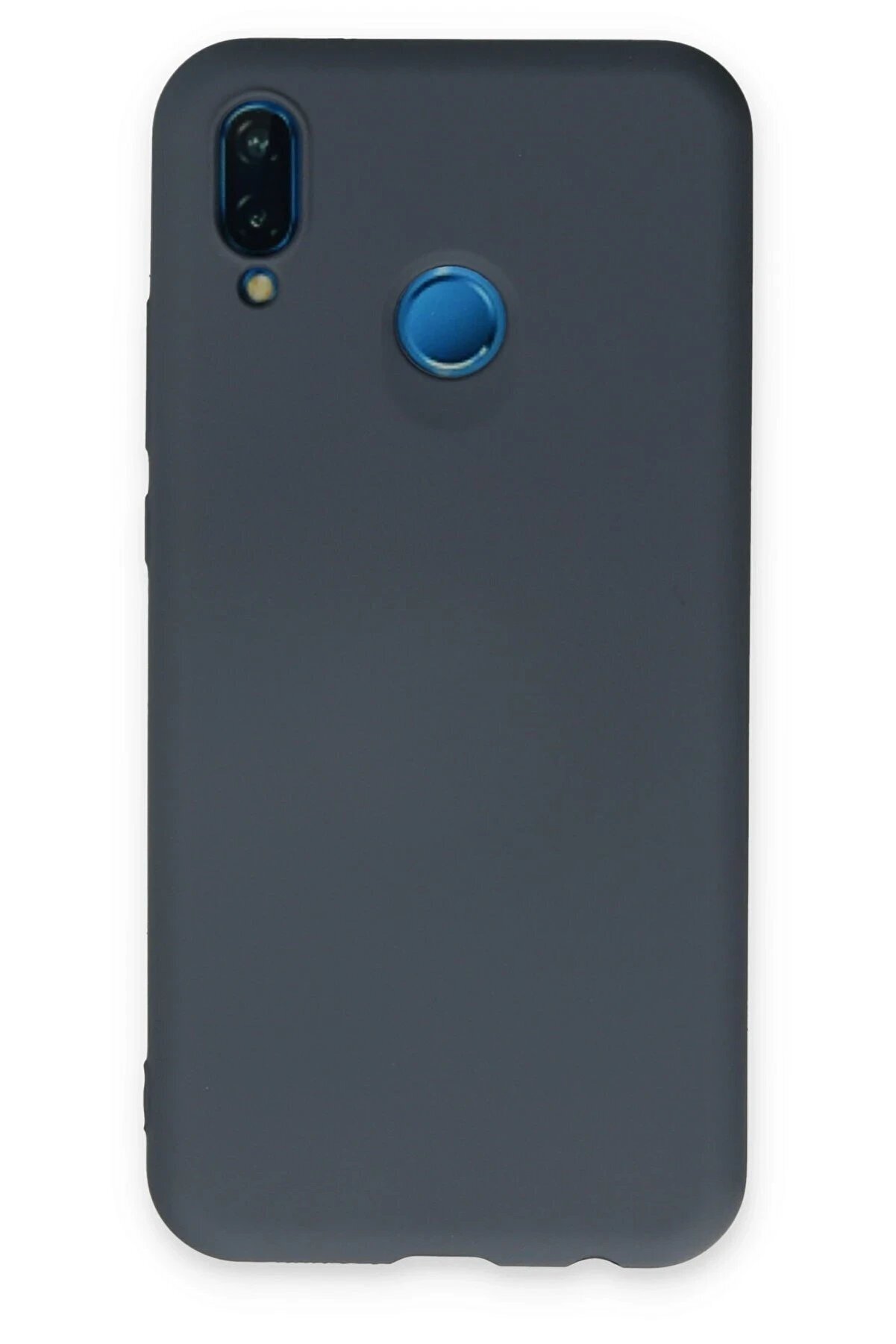 CepteToptan Huawei P20 Lite Kılıf Nano i&ccedil;i Kadife Silikon - Gri - DROPX1427-7847