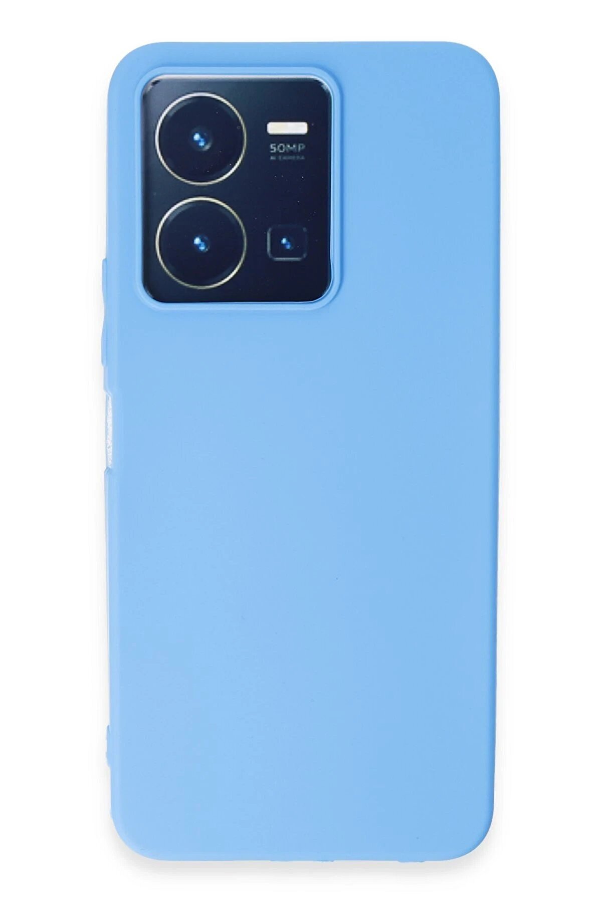 CepteToptan Vivo Y35 Kılıf First Silikon - Mavi - DROPX7752-5032