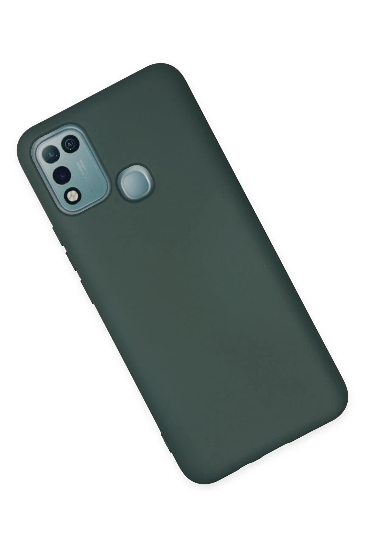 İnfi̇ni̇x Hot 10 Play Kılıf Nano İ&ccedil;i̇ Kadi̇fe Si̇li̇kon - Koyu Yeşi̇l - Dropx2392-4358