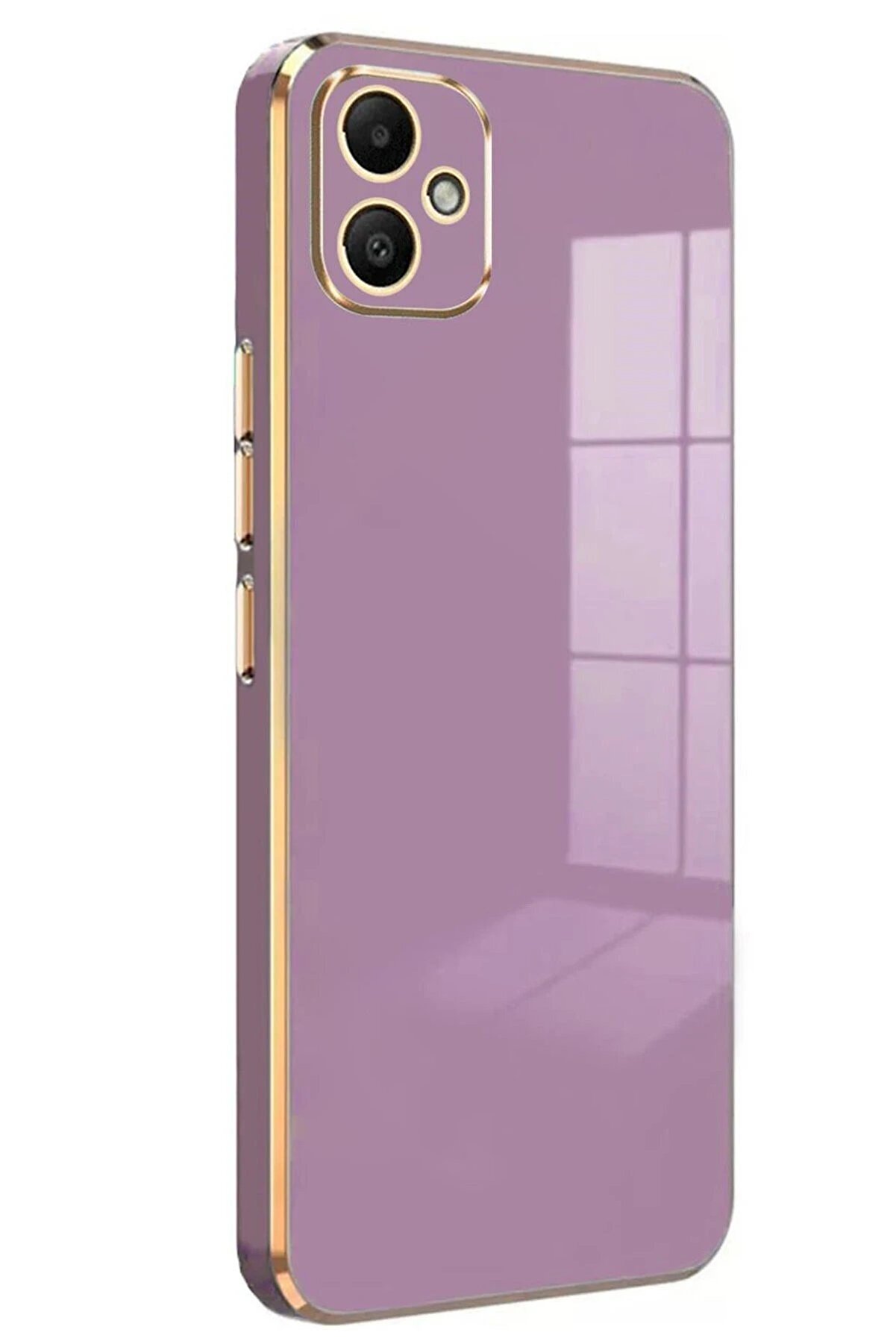 CepteToptan Samsung Galaxy A05 Kılıf Volet Silikon - Mor - DROPX5684-5571