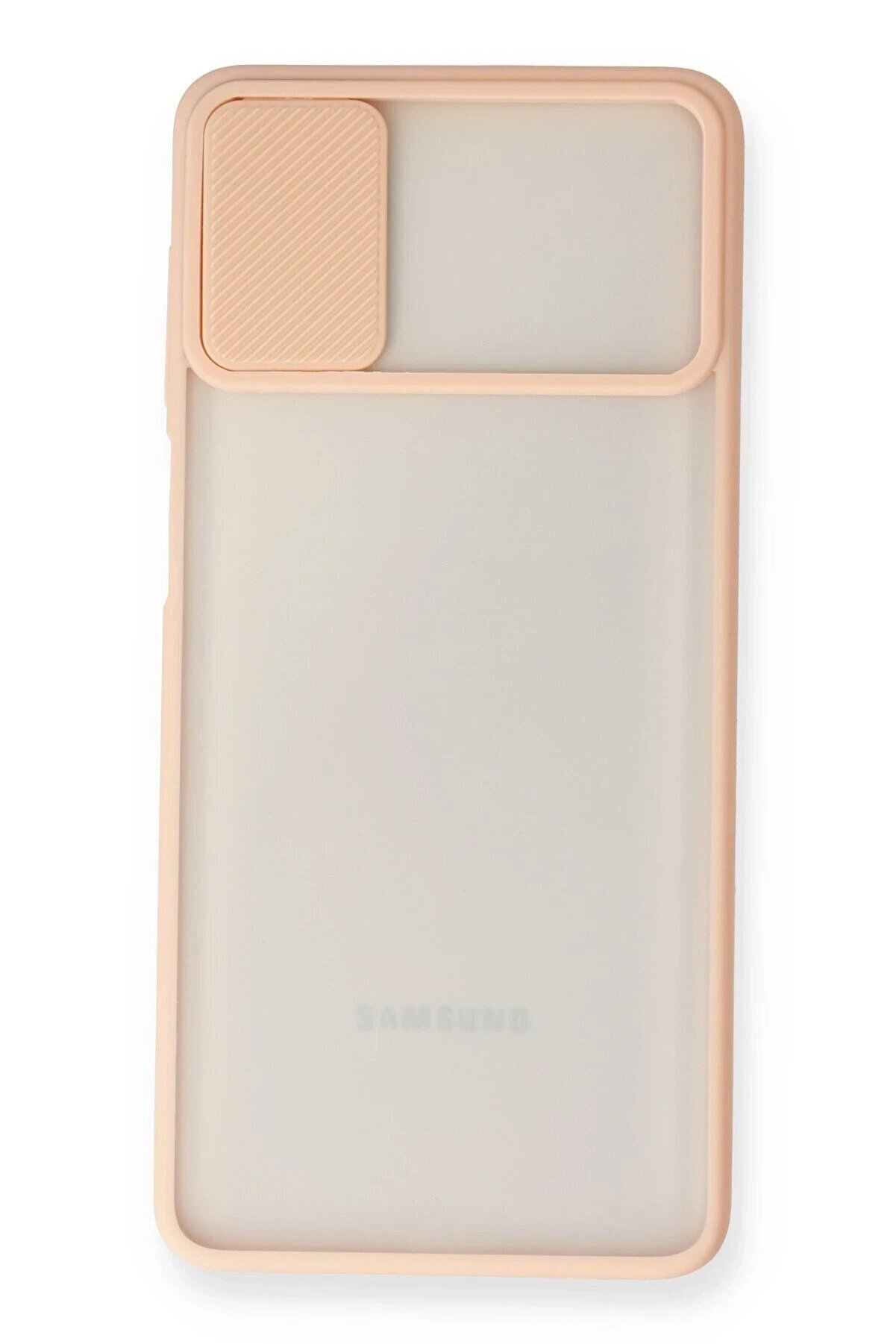 Samsung Galaxy M51 Kılıf Palm Buzlu Kamera Sürgülü Si̇li̇kon - Pembe - Dropx1373-3248