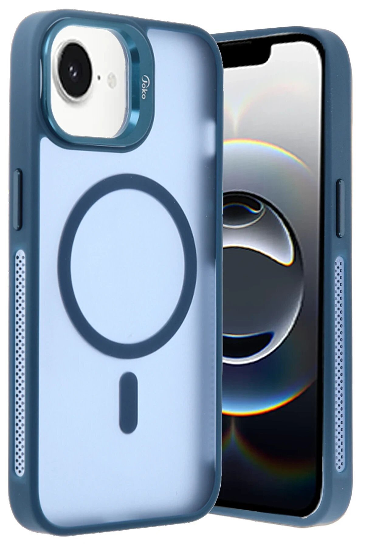 CepteToptan iPhone 16E Flet Lens Magsafe Kapak - Lacivert - DROPX4945-3697