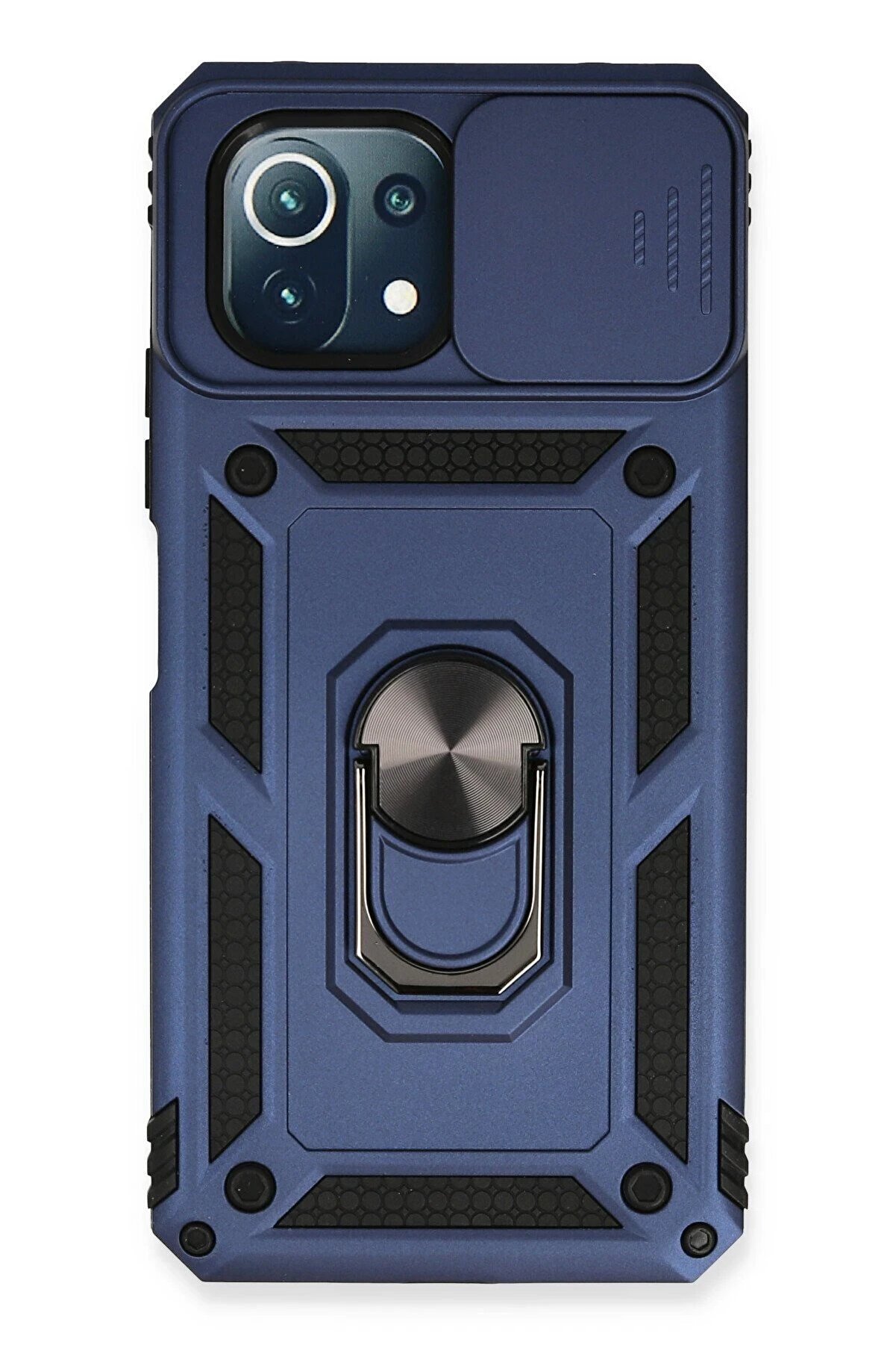 CepteToptan Xiaomi Mİ 11 Lite Kılıf Pars Lens Y&uuml;z&uuml;kl&uuml; Silikon - Lacivert - DROPX8250-2570