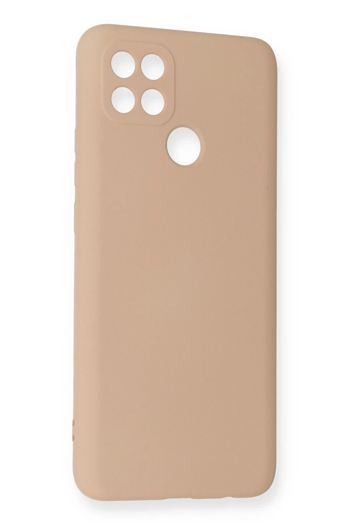 Oppo A15 Kılıf Nano İ&ccedil;i̇ Kadi̇fe Si̇li̇kon - Pudra - Dropx4195-1377