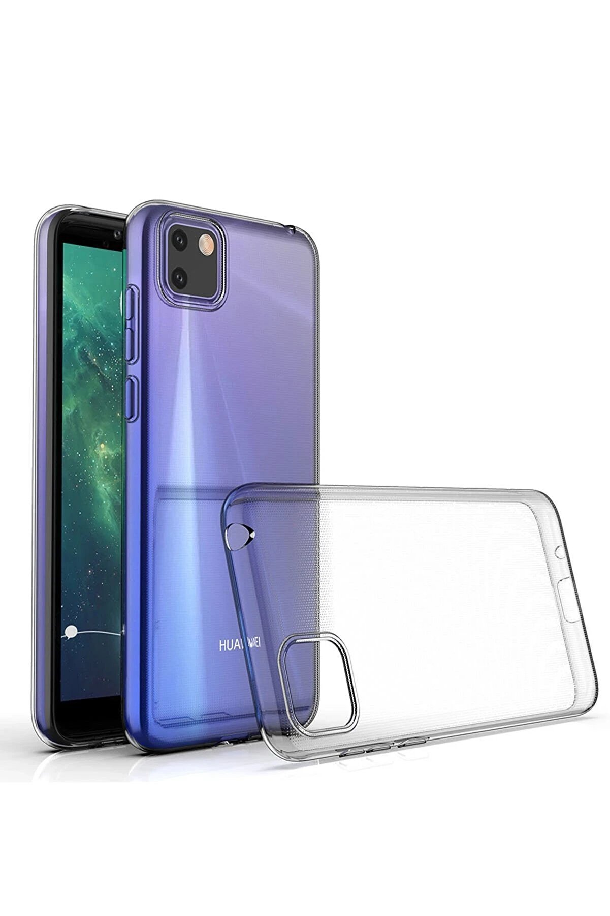 Huawei̇ Y5P Kılıf L&uuml;x Şeffaf Si̇li̇kon - Şeffaf - Dropx1200-1682