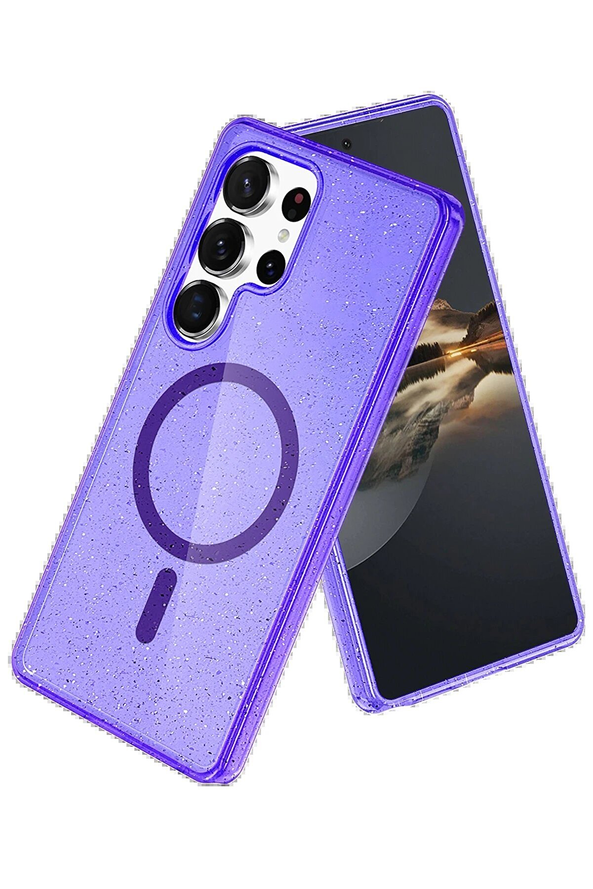 CepteToptan Samsung Galaxy S25 Ultra Star Magsafe Kapak - Mor - DROPX1423-6852