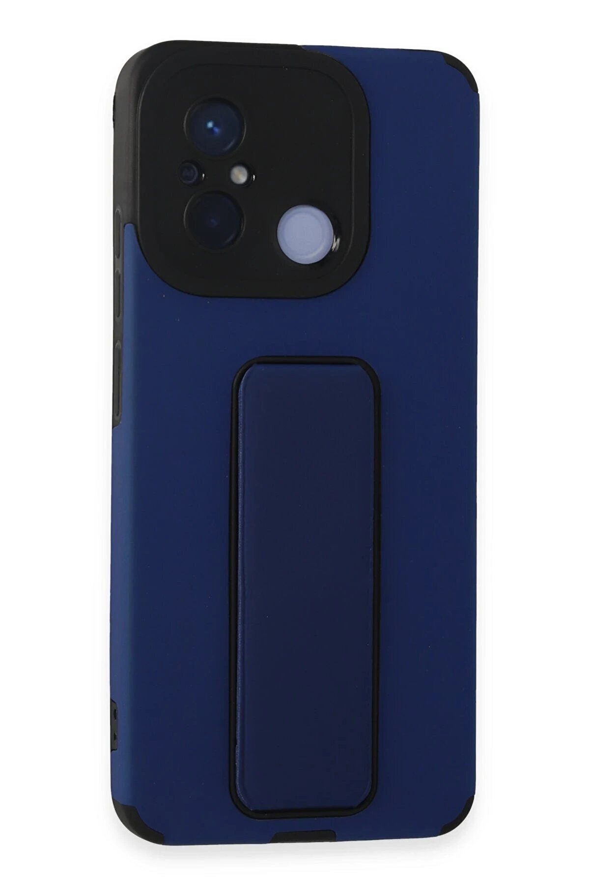 CepteToptan Xiaomi Redmi 12C Kılıf Mega Standlı Silikon - Mavi - DROPX8154-9226